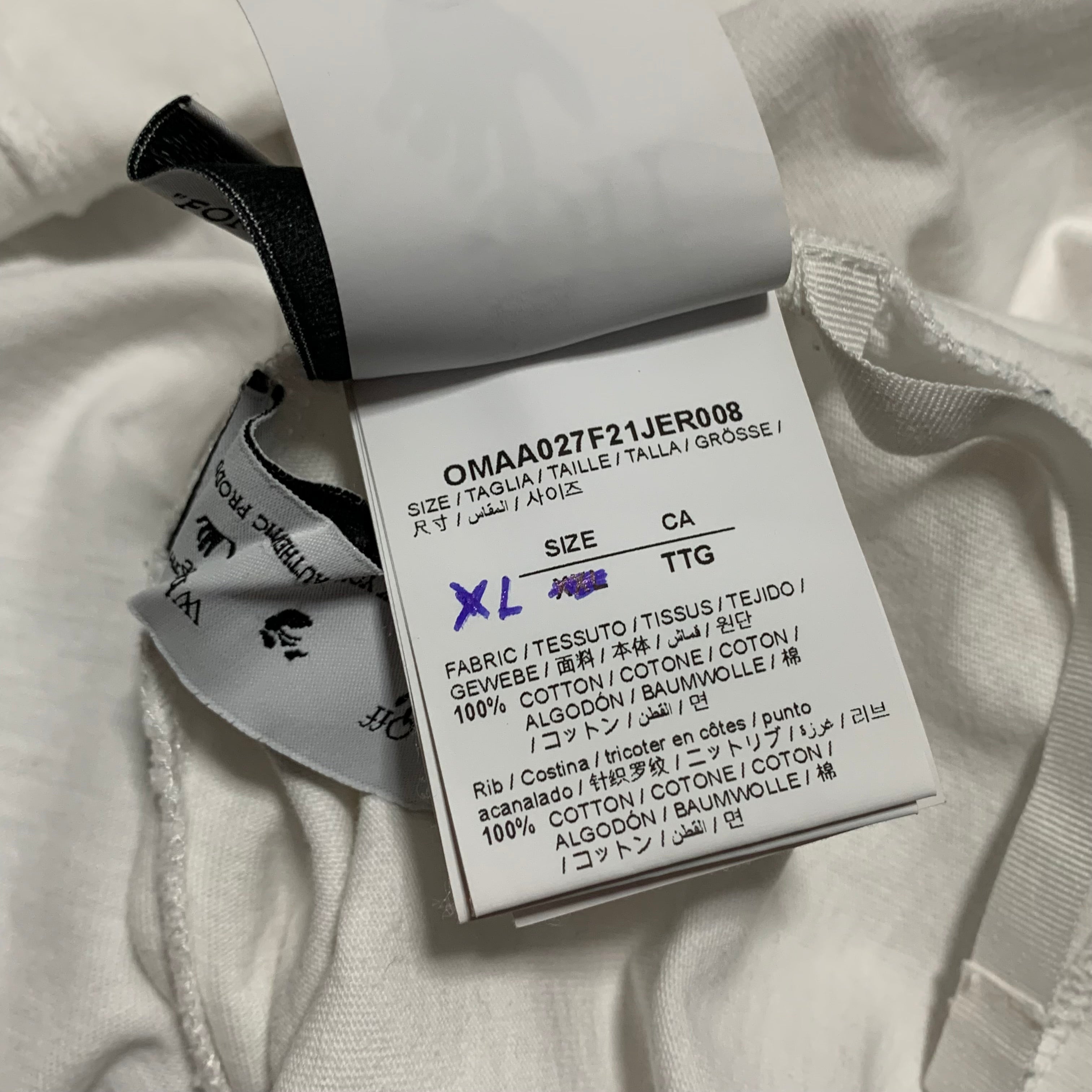 Off White XL Starred Arrows White Tee Virgil Abloh