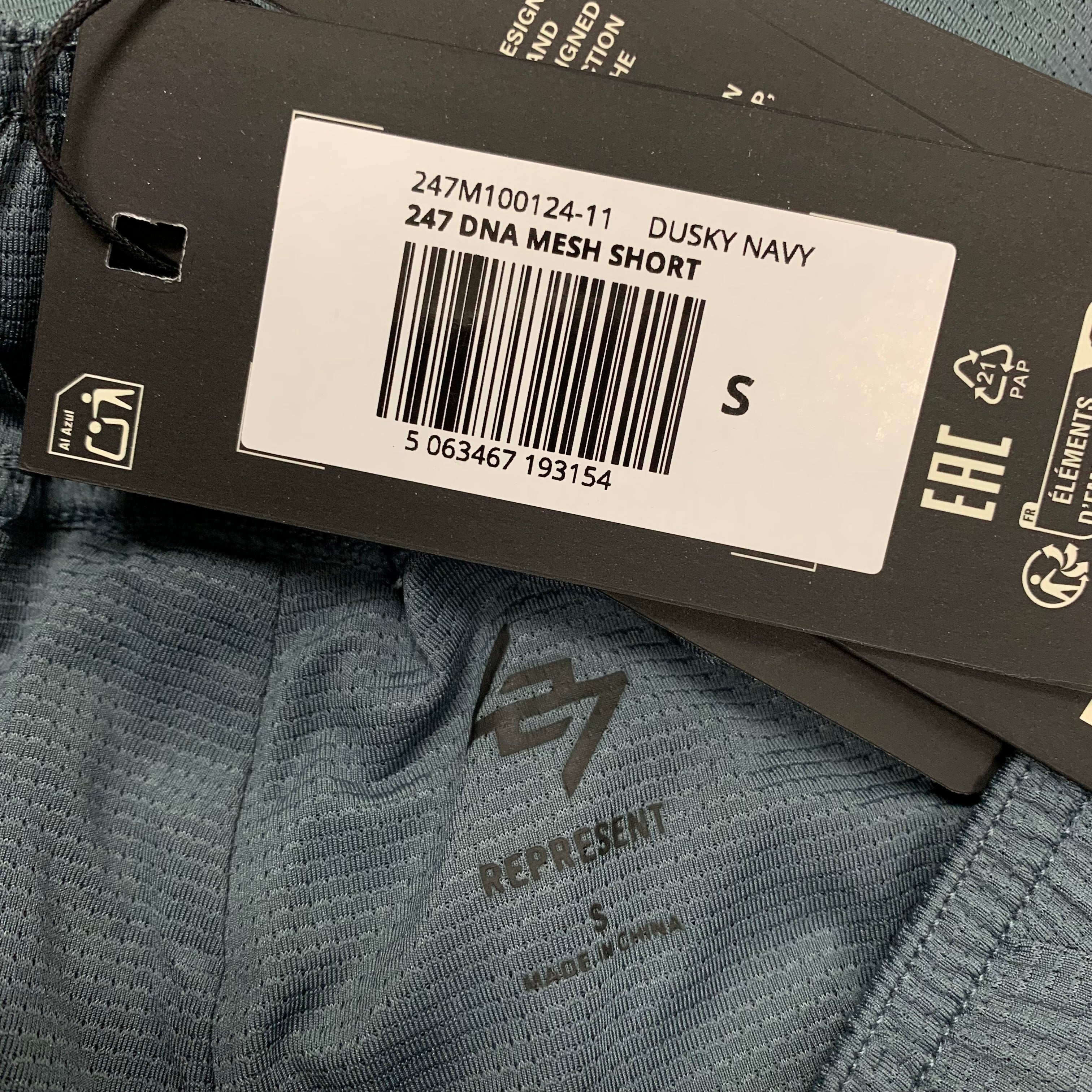 Represent Small Shorts 247 Blue Mesh DNA