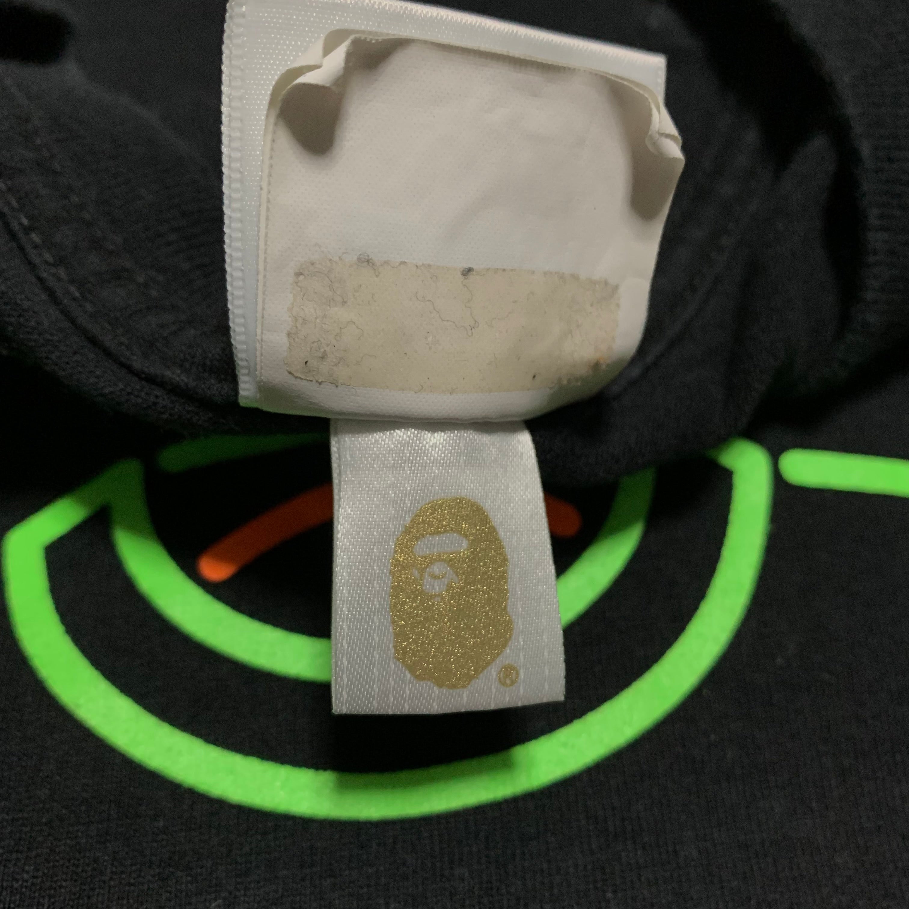 Bape XL Dover Street Market Plus Fluro Graphic Black Tee A Bathing Ape