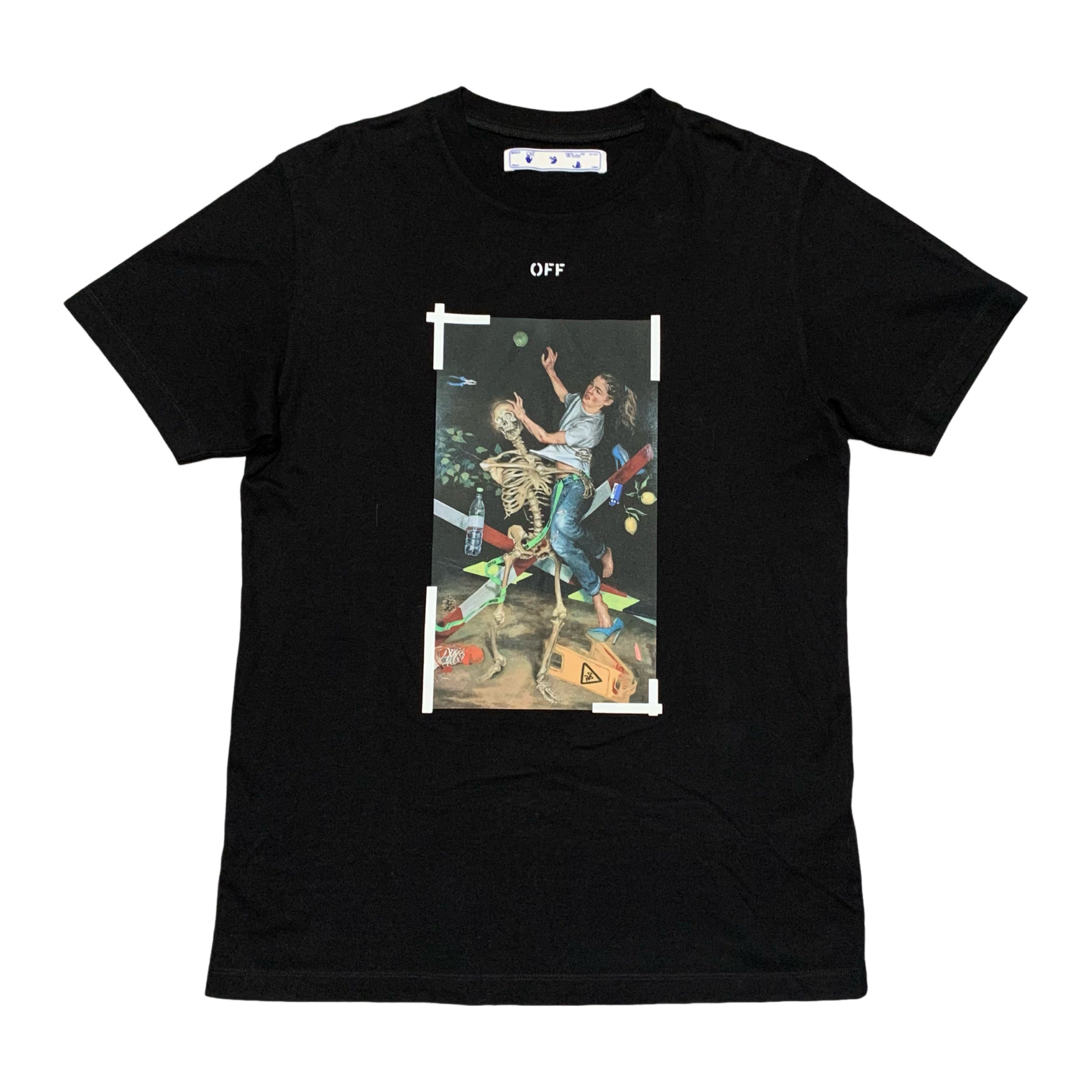 Off White Medium Skeleton Arrows Black Tee Virgil Abloh