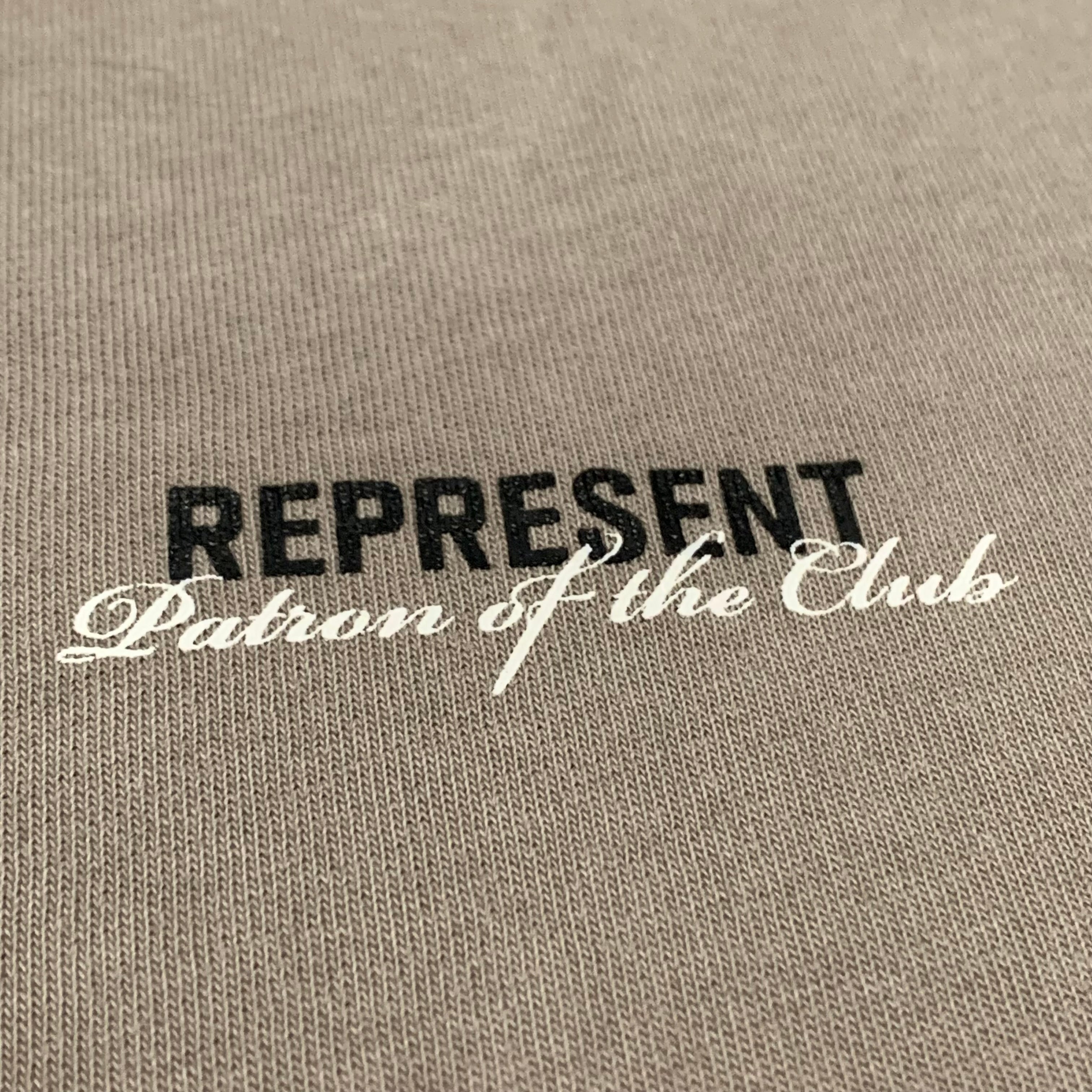 Represent Small Patron Of The Club Mudstone Grey Tee