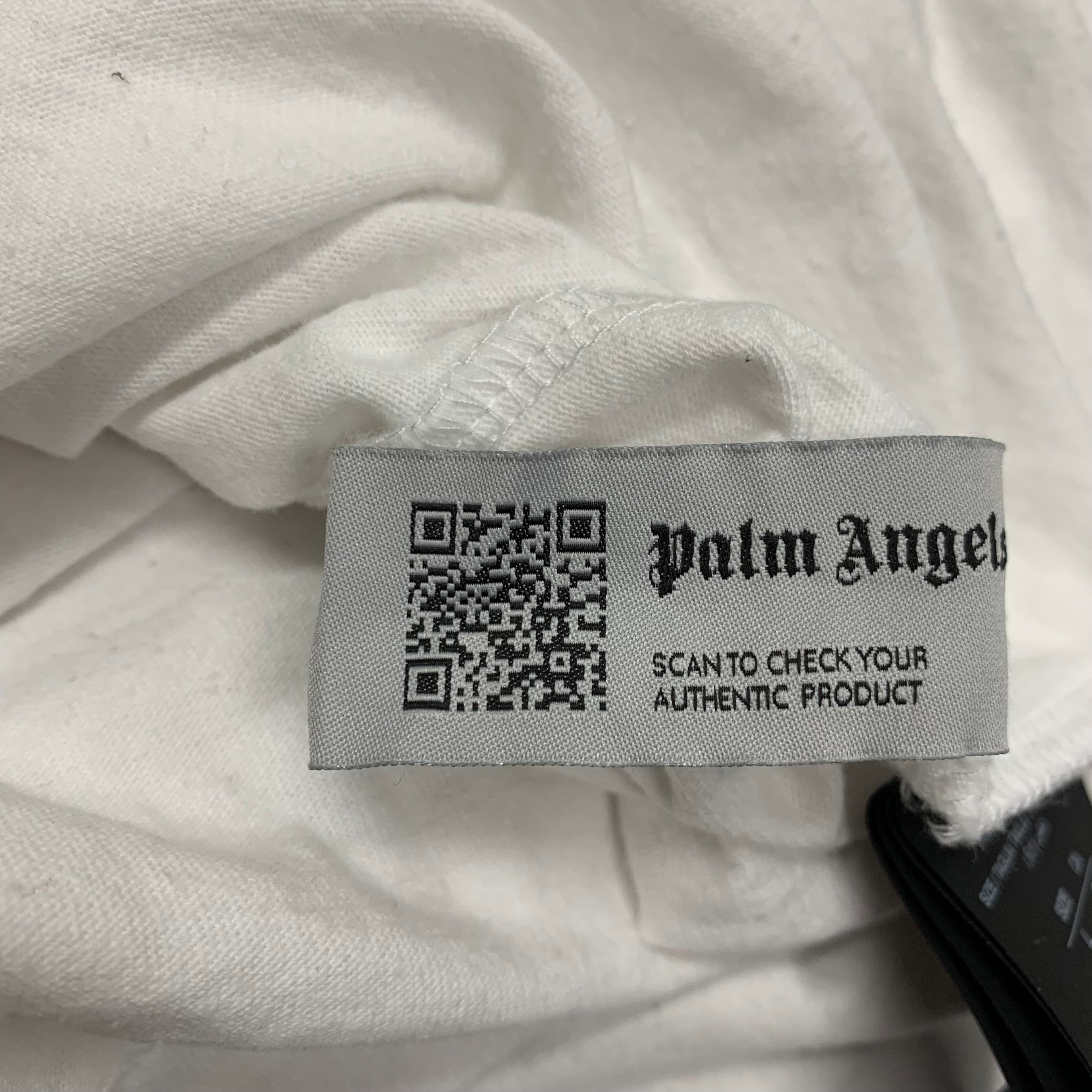 Palm Angels Large Tee London Sprayed White T-Shirt