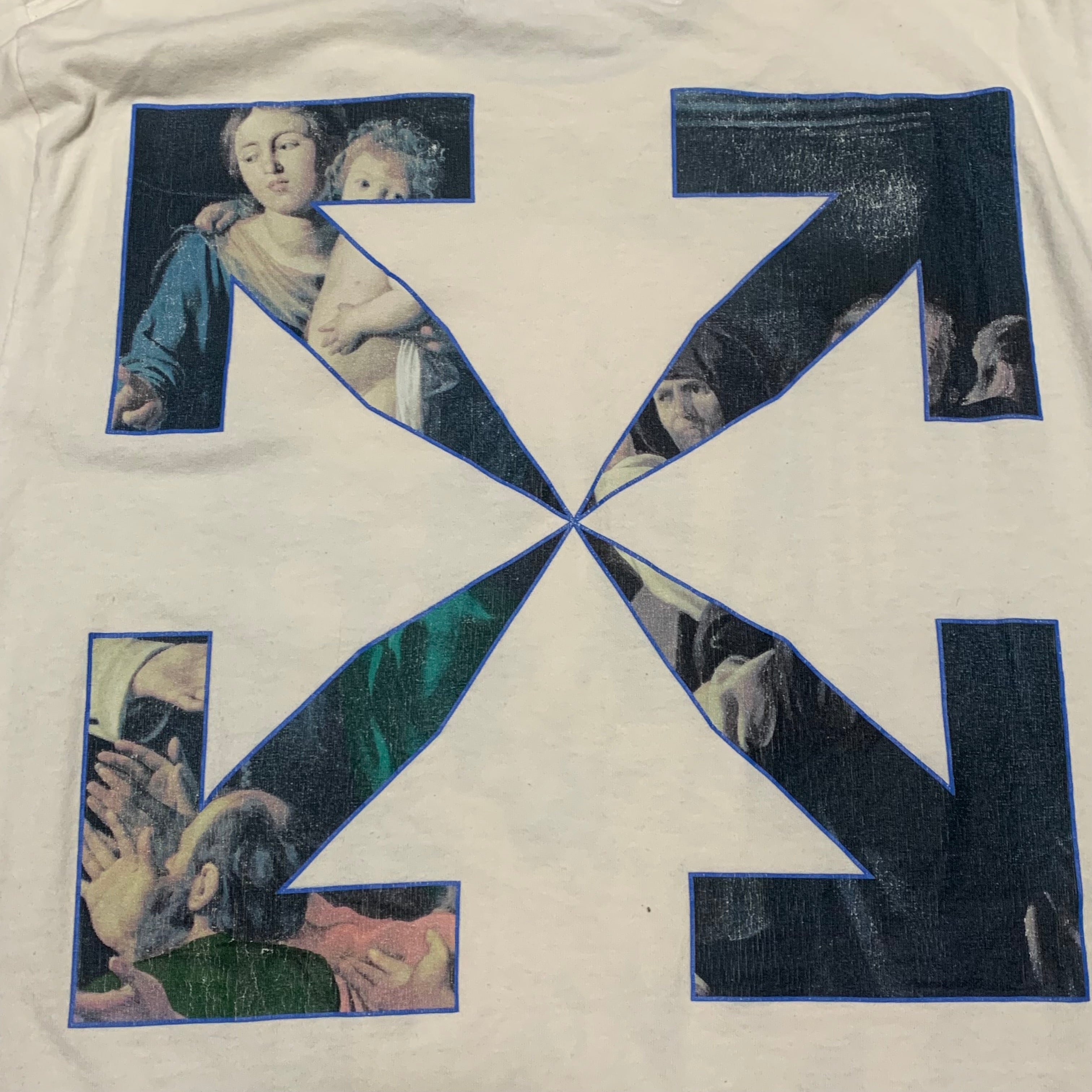 Off White Medium Caravaggio Arrows White Tee Virgil Abloh
