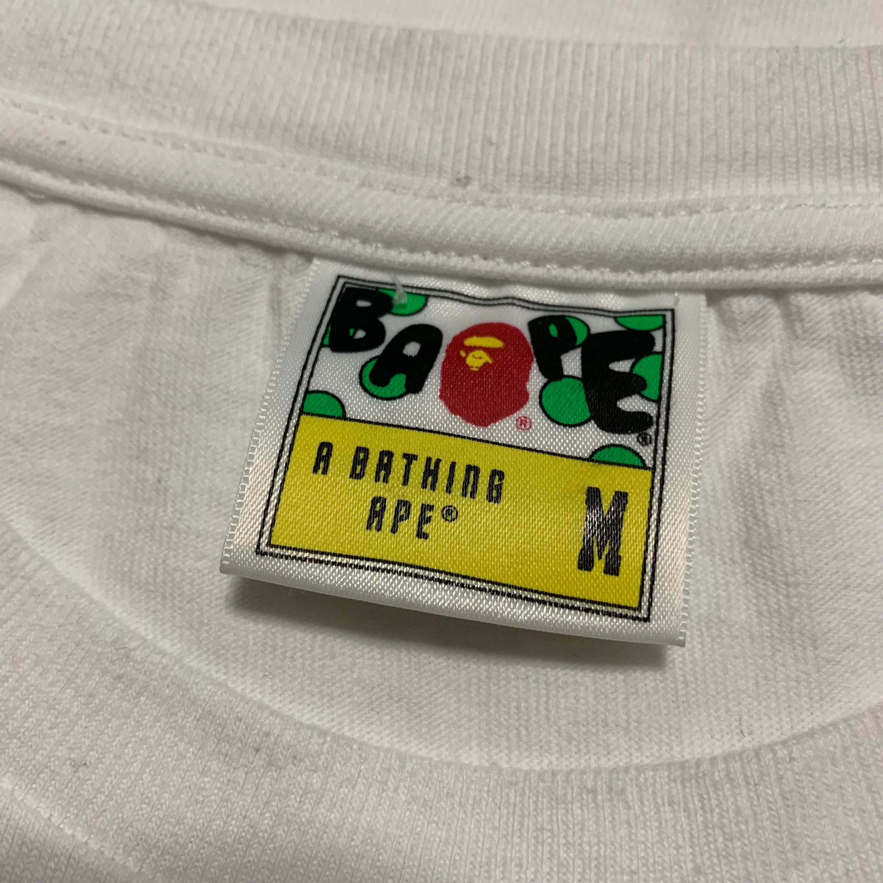 Bape Medium Big Ape Head Tie Dye White Tee