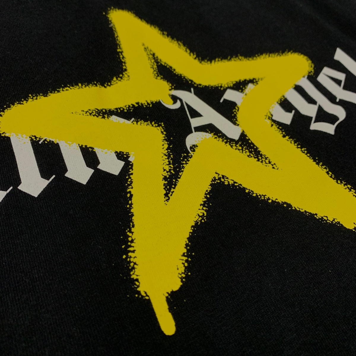 Palm Angels Medium Tee Star Sprayed Black T-Shirt