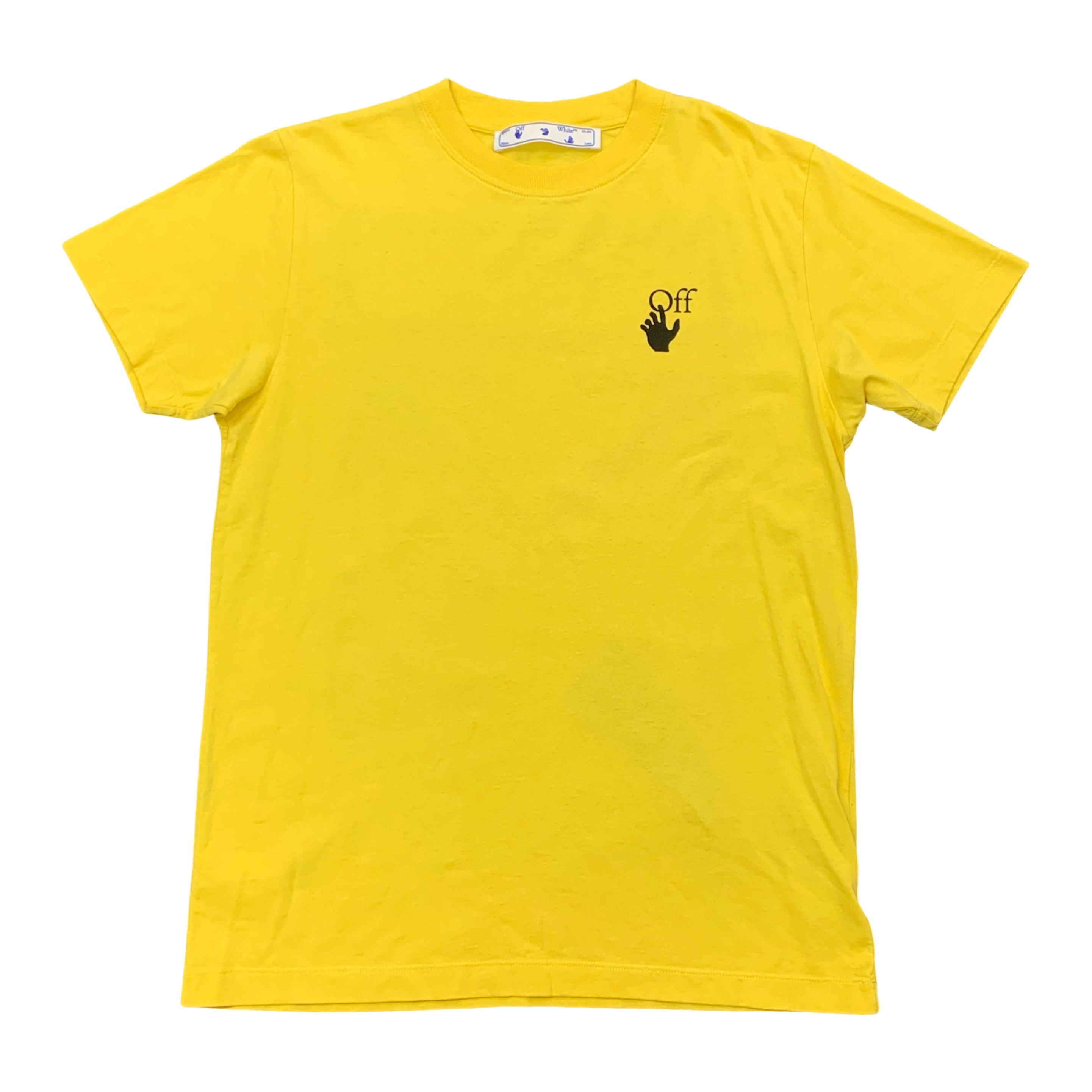 Off White Medium Tee Graffiti Arrows Yellow T-Shirt Virgil Abloh