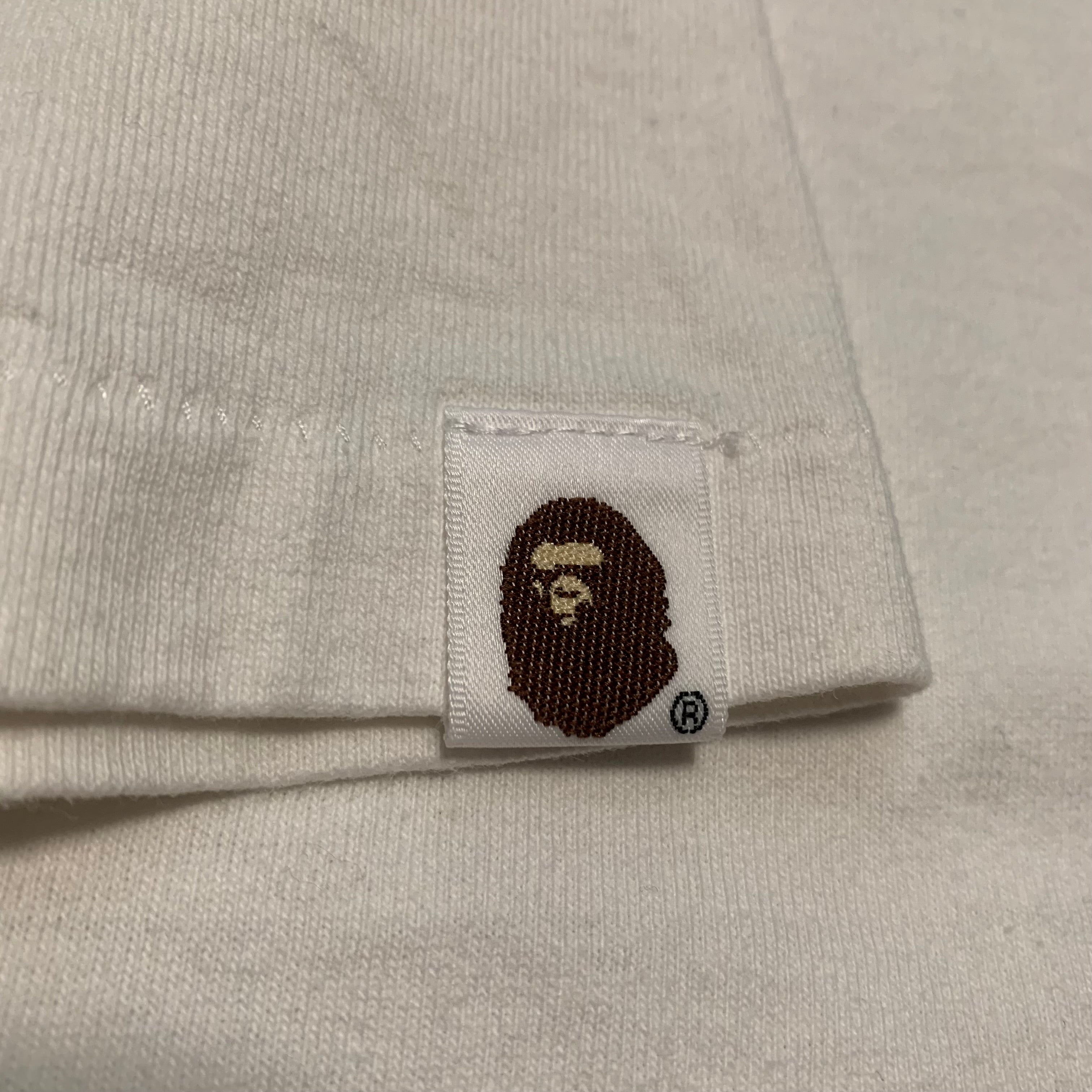 Bape Medium College London Union Jack Flag White Tee A Bathing Ape
