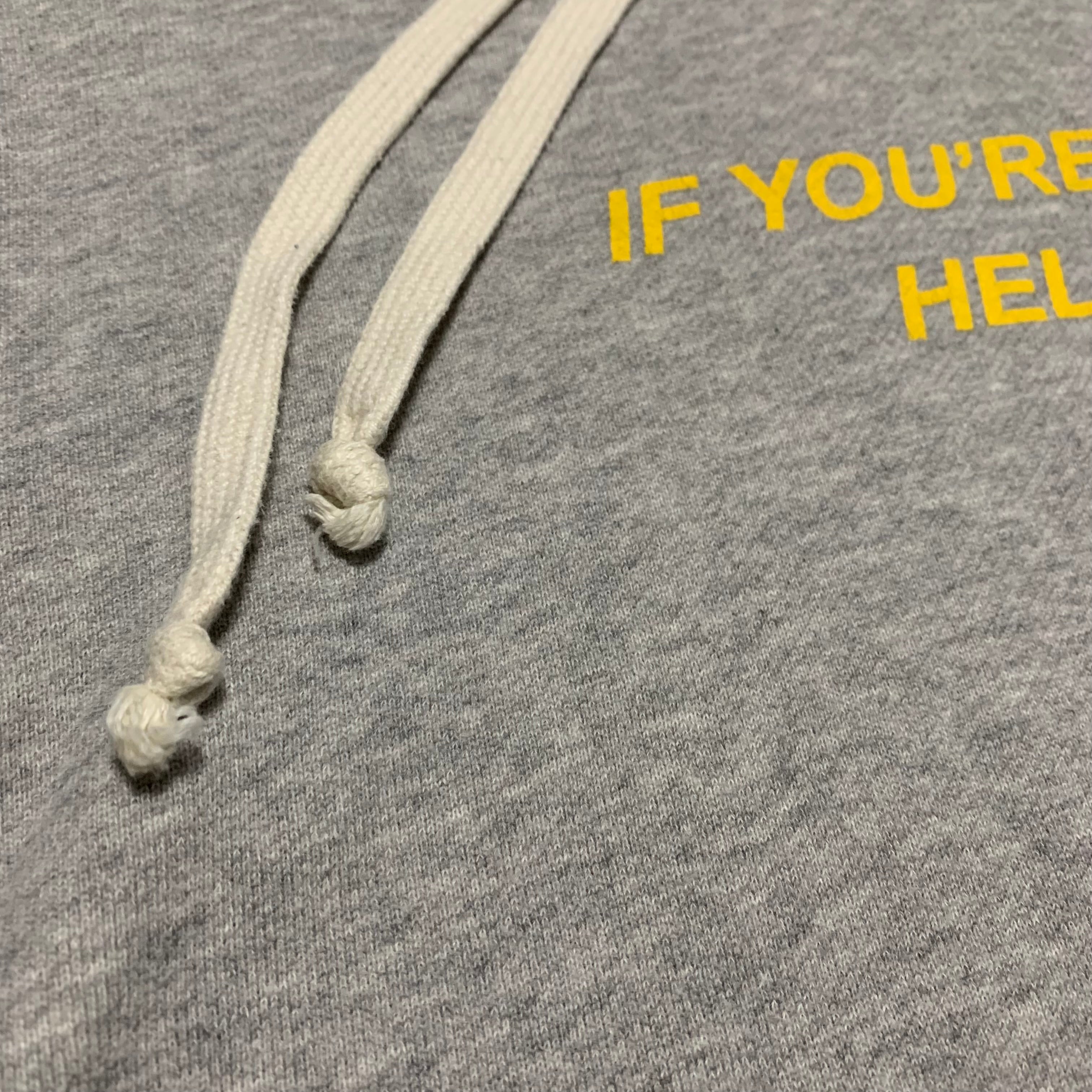 Represent Medium Grey Hoodie Wide Awake 'If Your Going Through Hell, Keep Going'