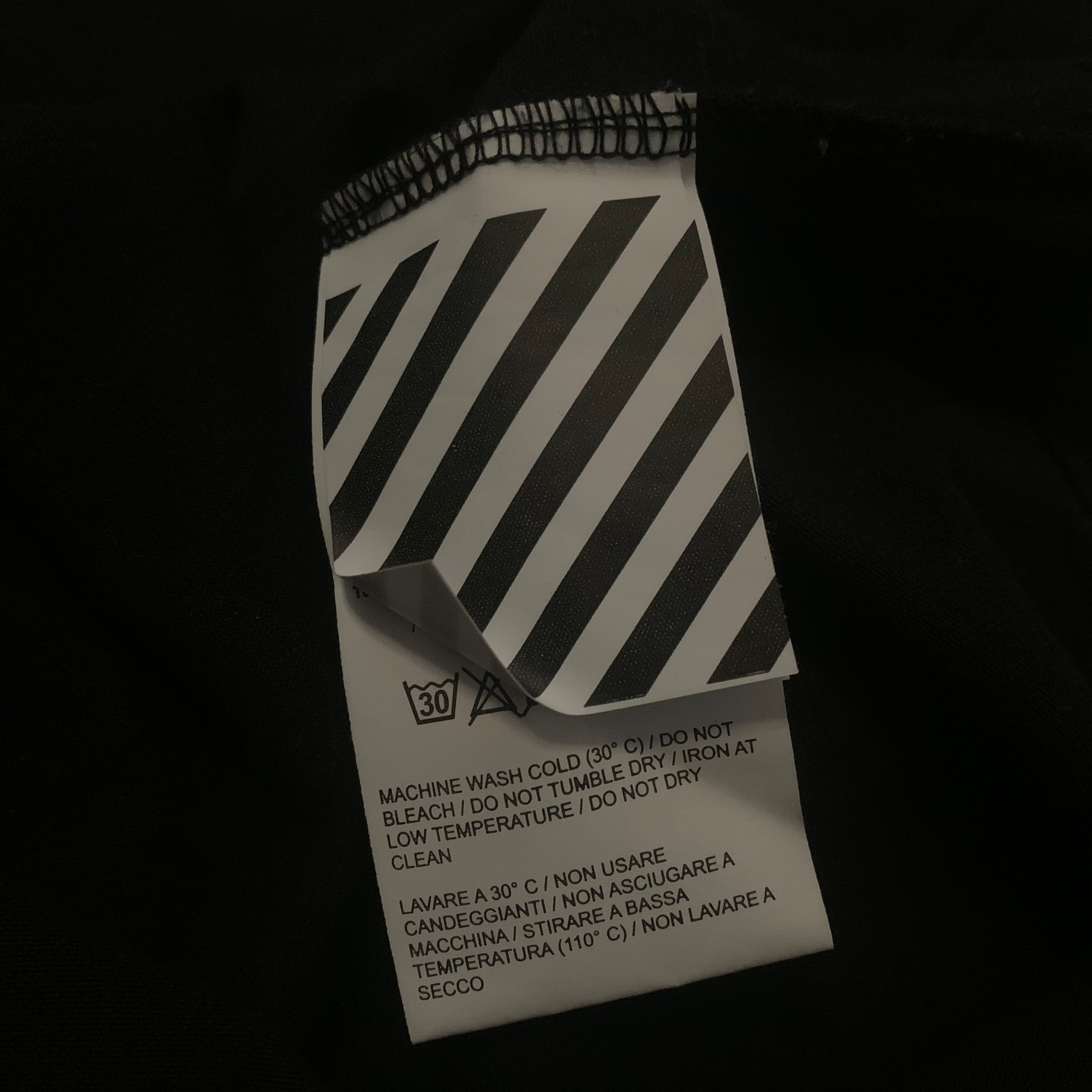 Off White XS Summer 1863 Impressionism Black Long Sleeve Tee (OMAA027R19185009)