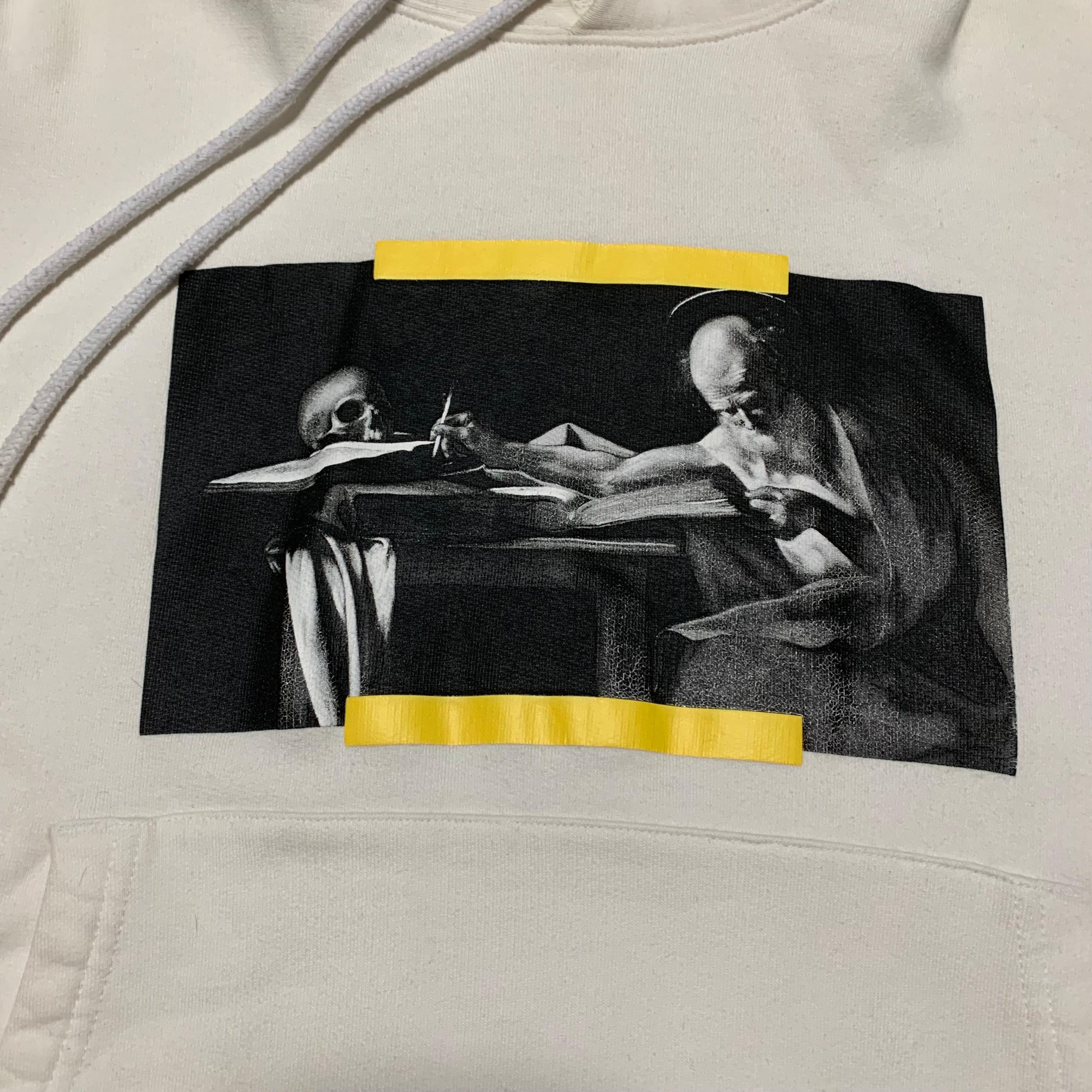 Off White Medium Caravaggio Painting White Hoodie Virgil Abloh