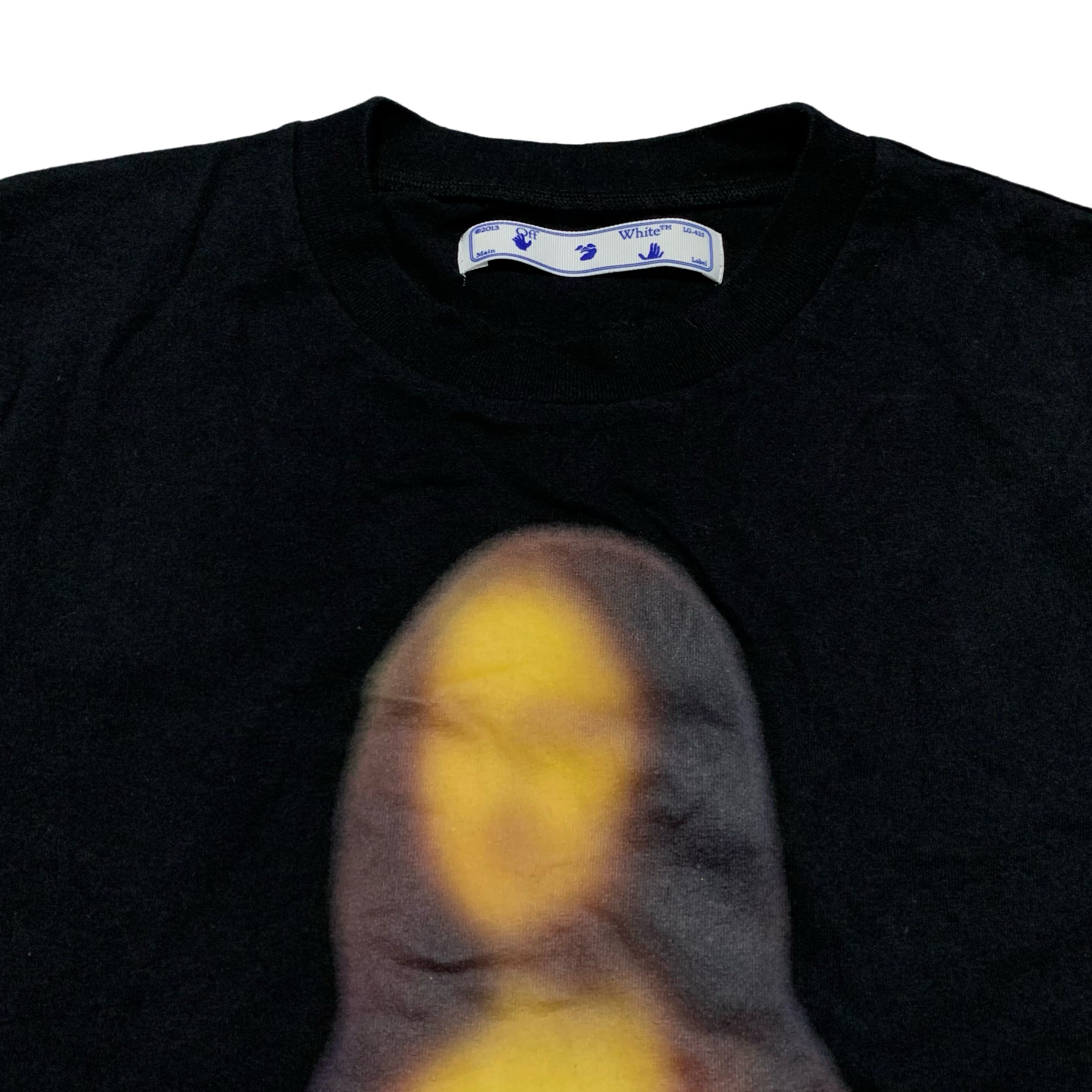 Off White Small Mona Lisa Blur Black Tee Virgil Abloh