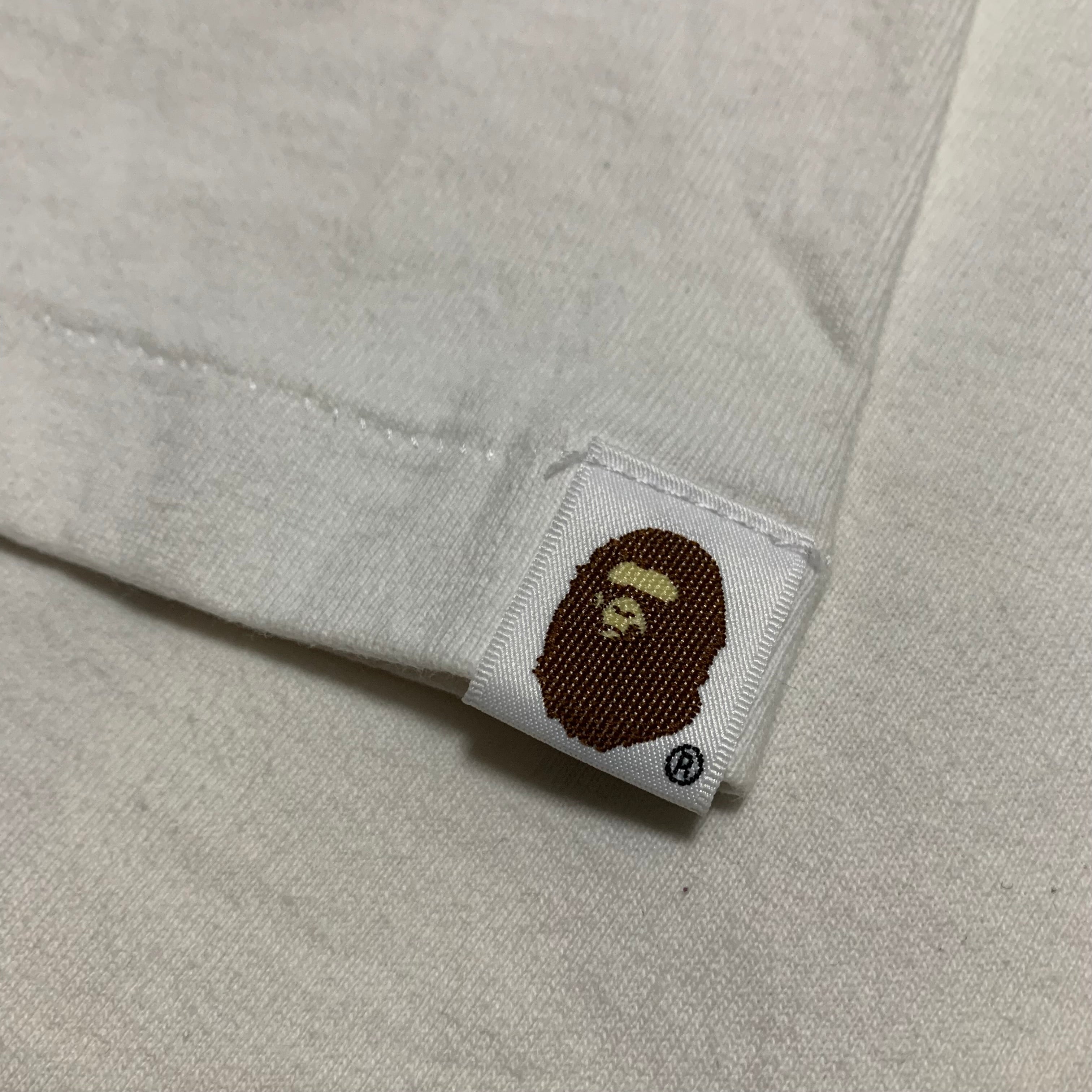 Bape Large Panda Shark Zip White Tee A Bathing Ape