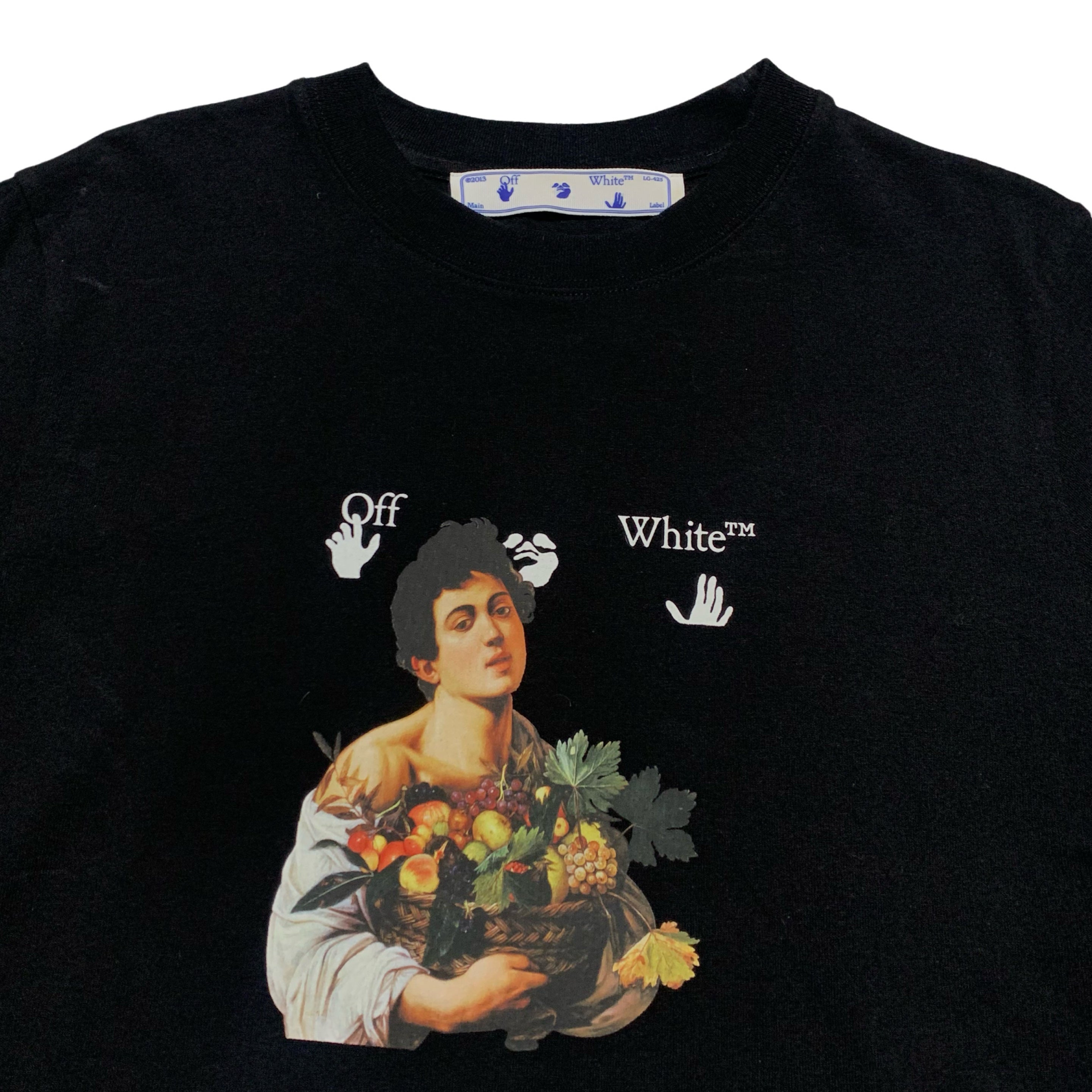 Off White XS Caravaggio Arrows Black Tee Virgil Abloh