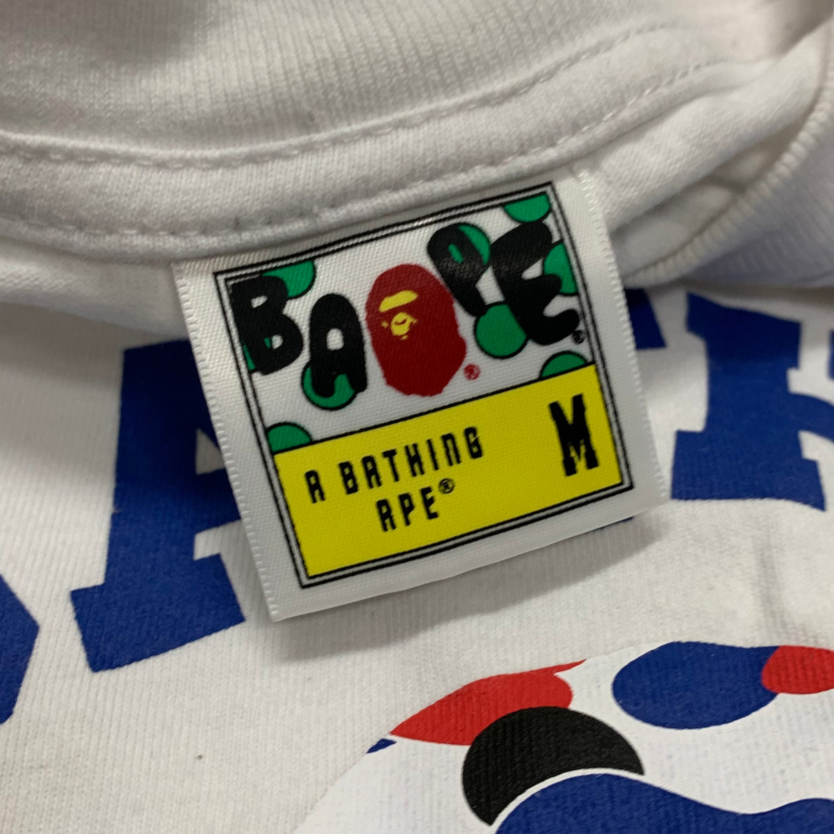 Bape Medium Tee College London Camo 2nd Anniversary White T-Shirt A Bathing Ape