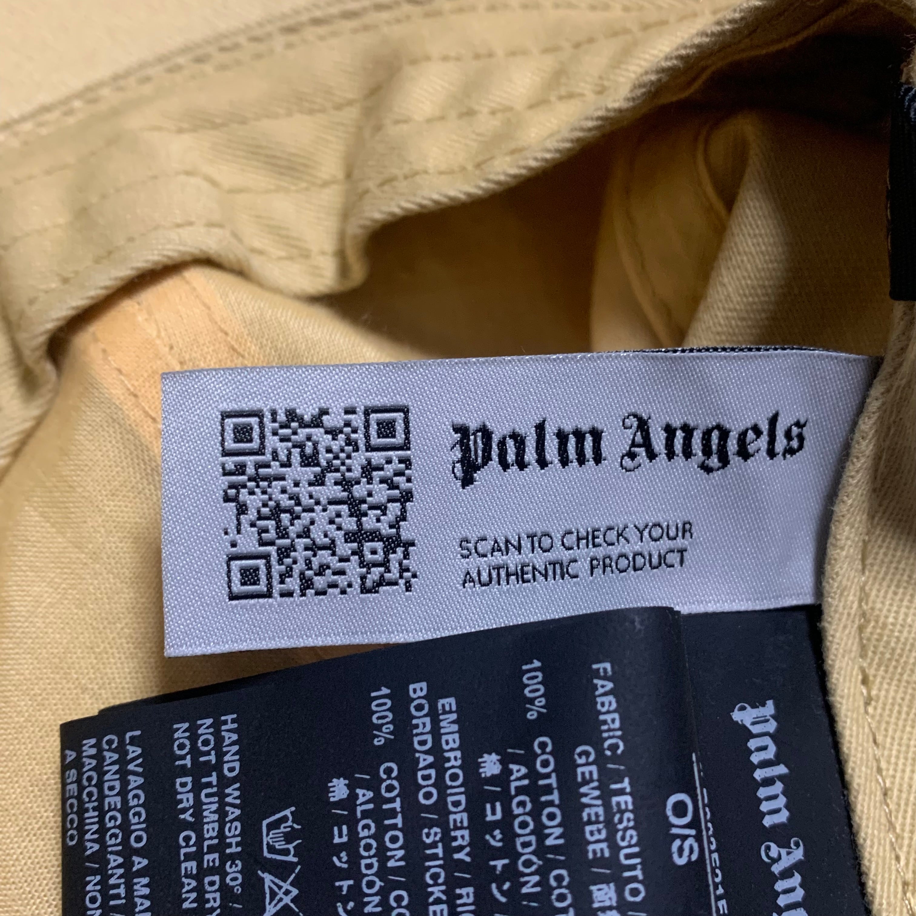 Palm Angels Cap Beige Tan Baseball Cap Hat