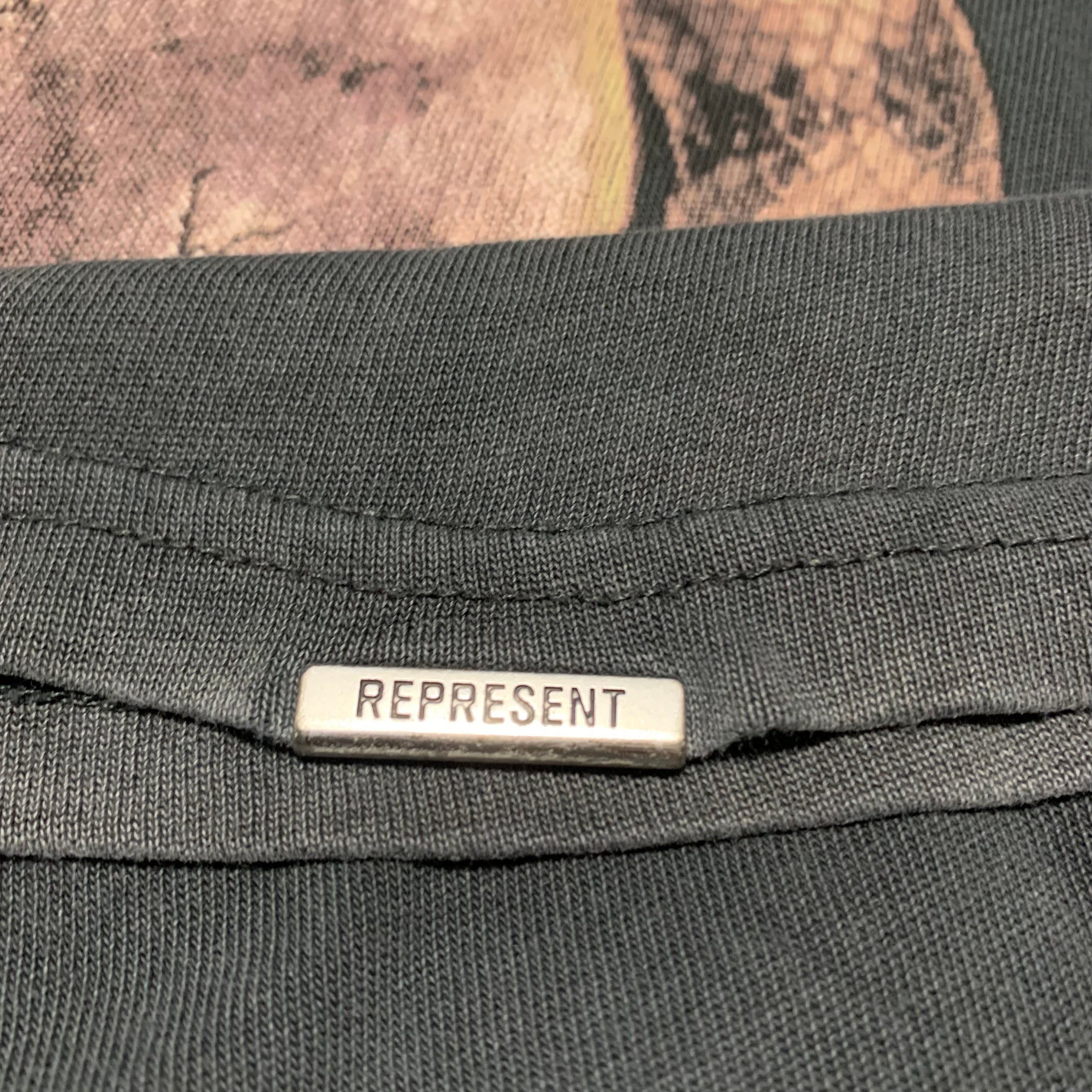 Represent Small Bad To The Bone Vintage Black Tee