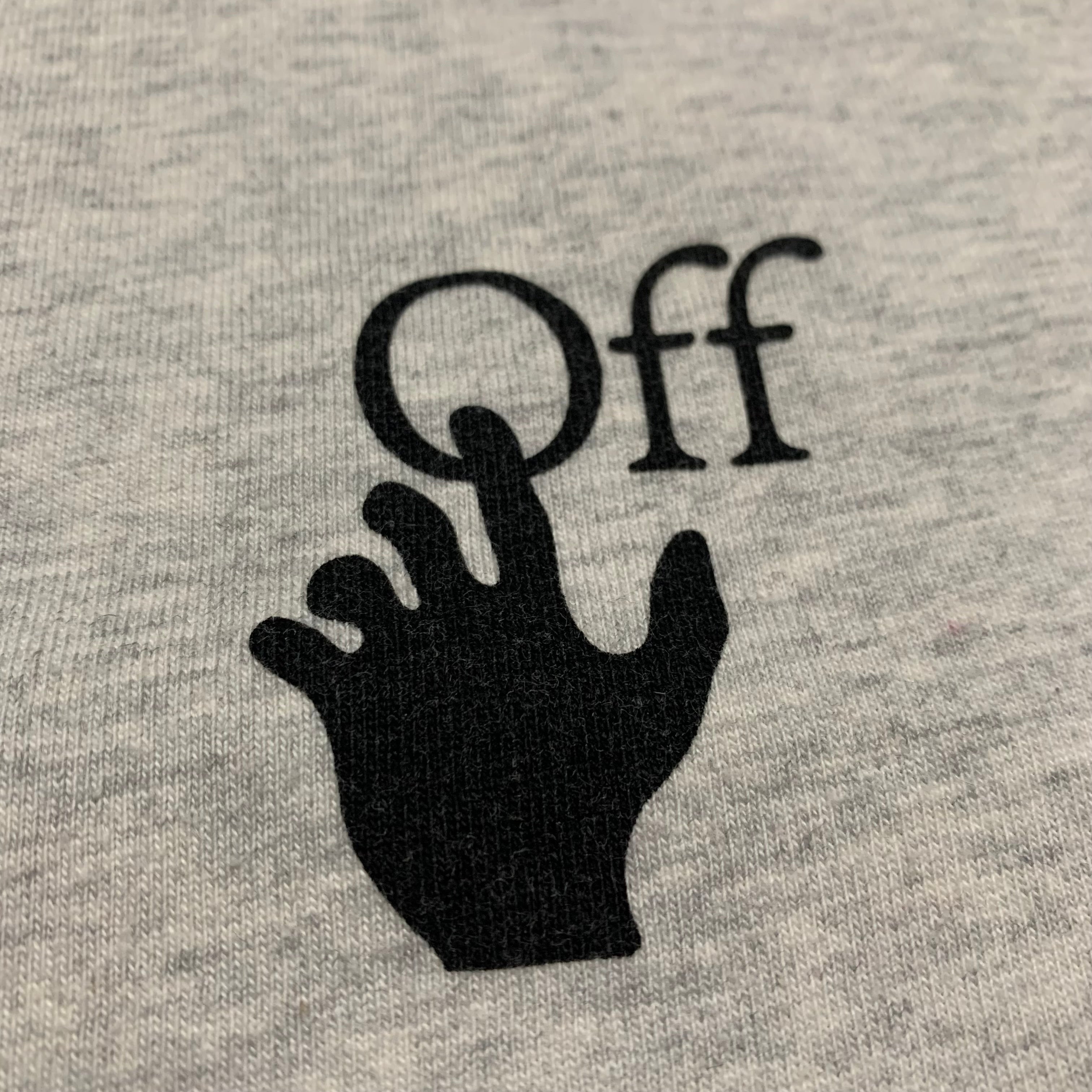 Off White Small Hand Shake Arrows Grey Tee Virgil Abloh