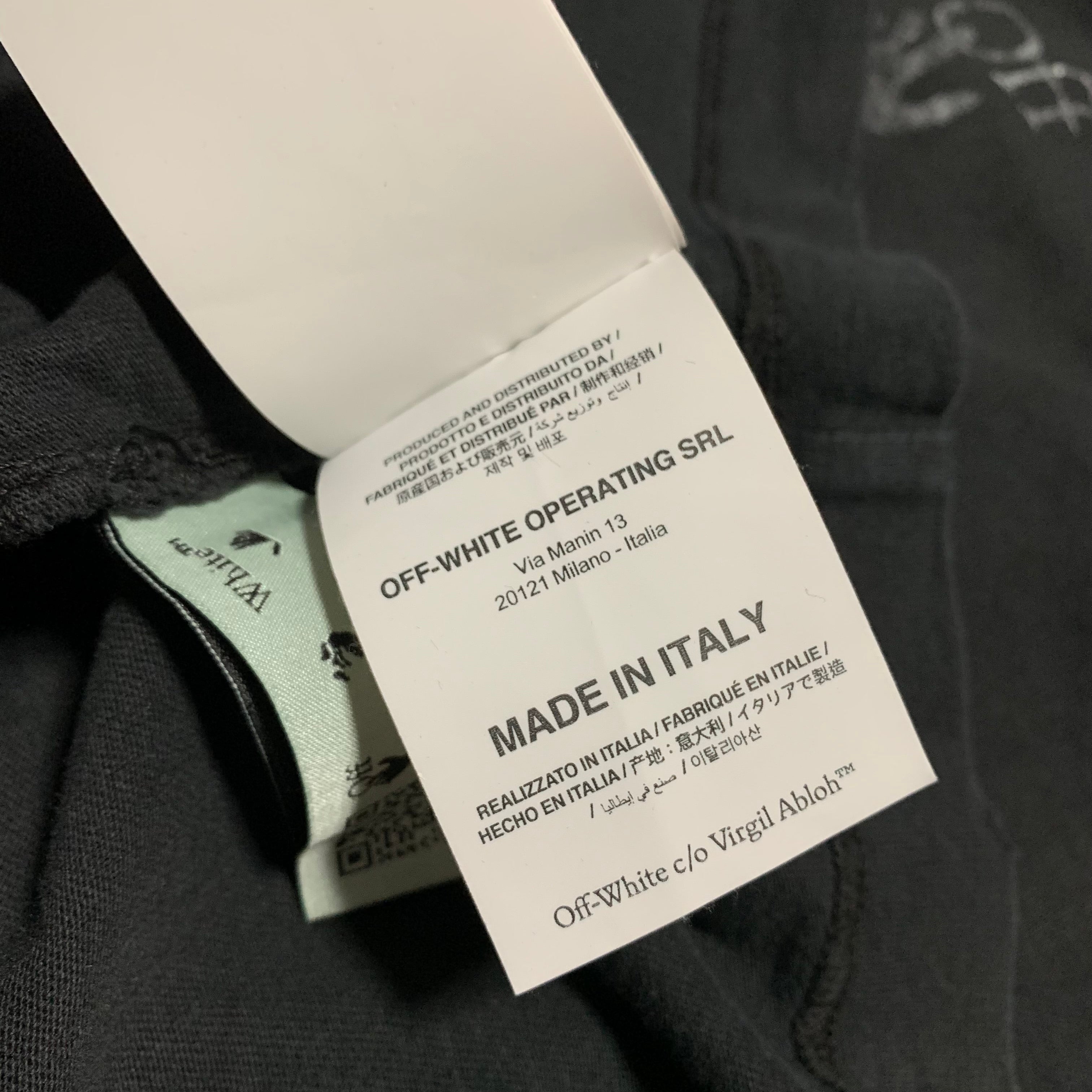 Off White Small Vintage Logo Black Tee Virgil Abloh