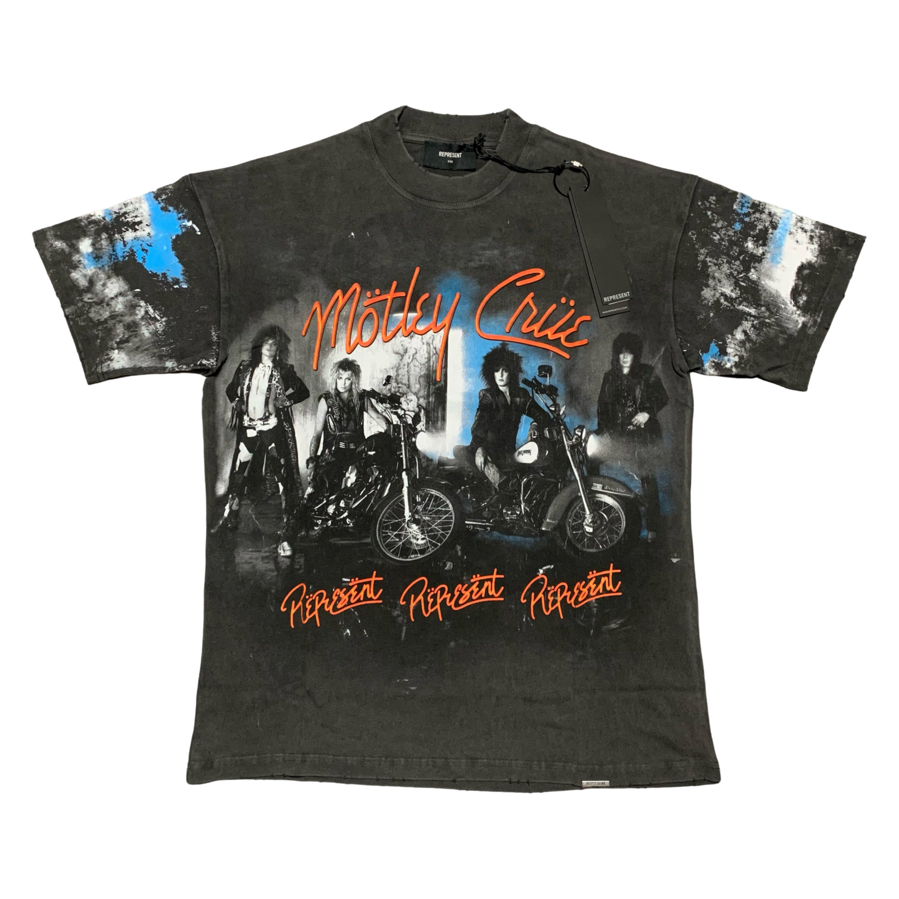 Represent XXS Motley Crue Bad Boys Vintage Grey Tee