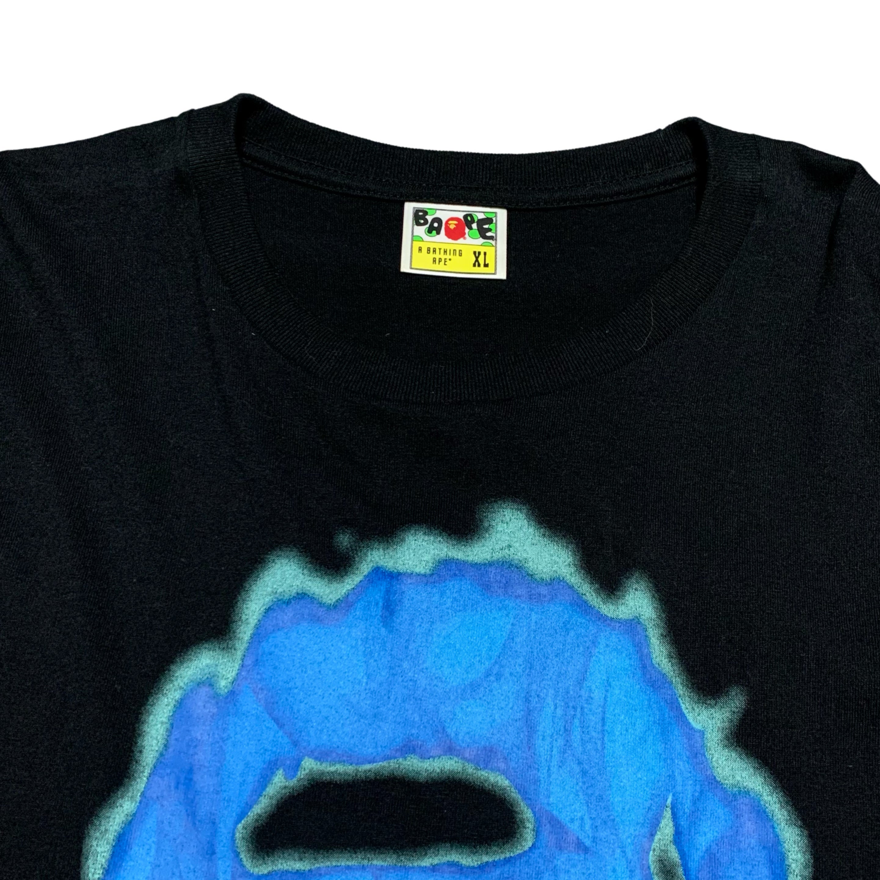 Bape XL Burn Ape Head Black Long Sleeve Tee