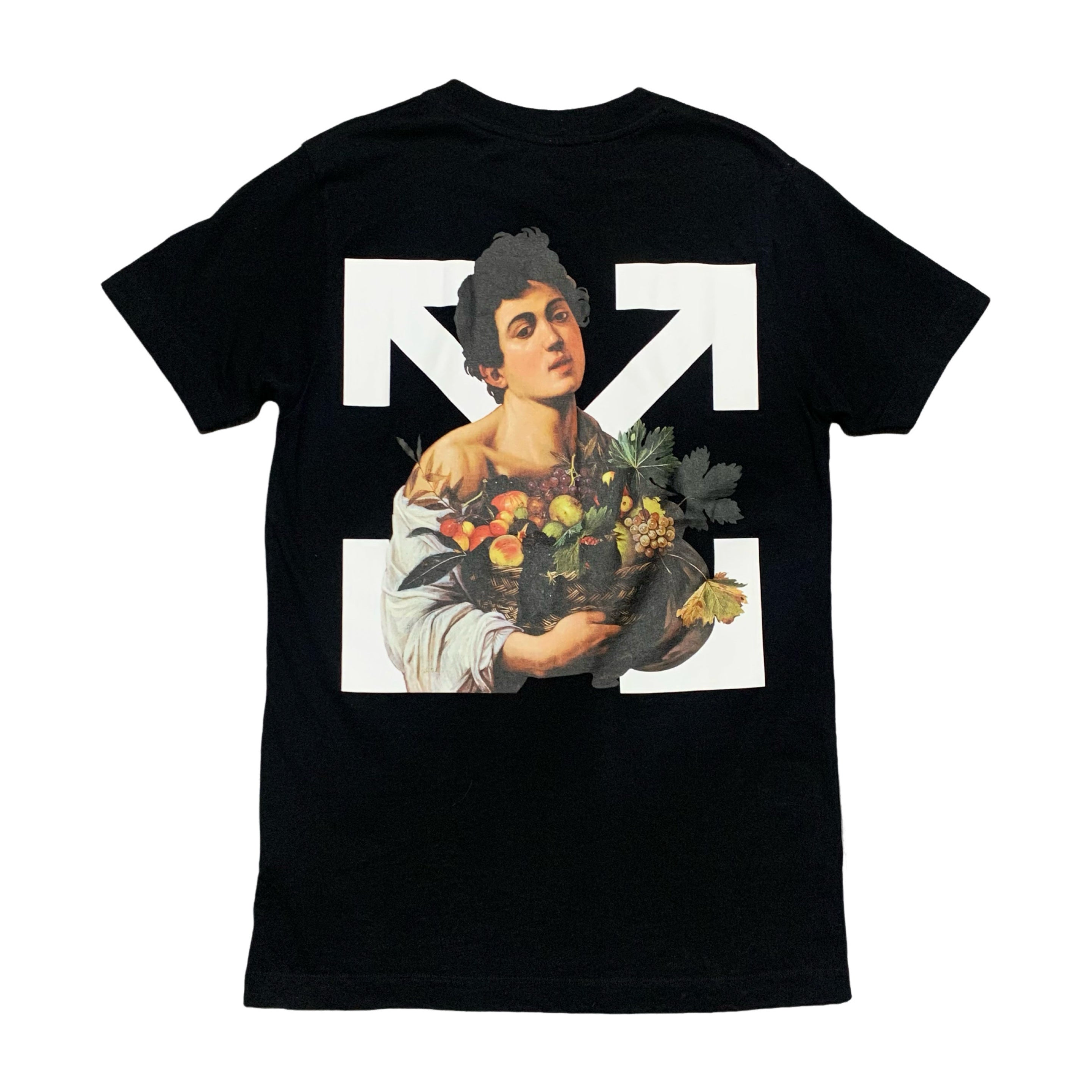 Off White XS Caravaggio Arrows Black Tee Virgil Abloh