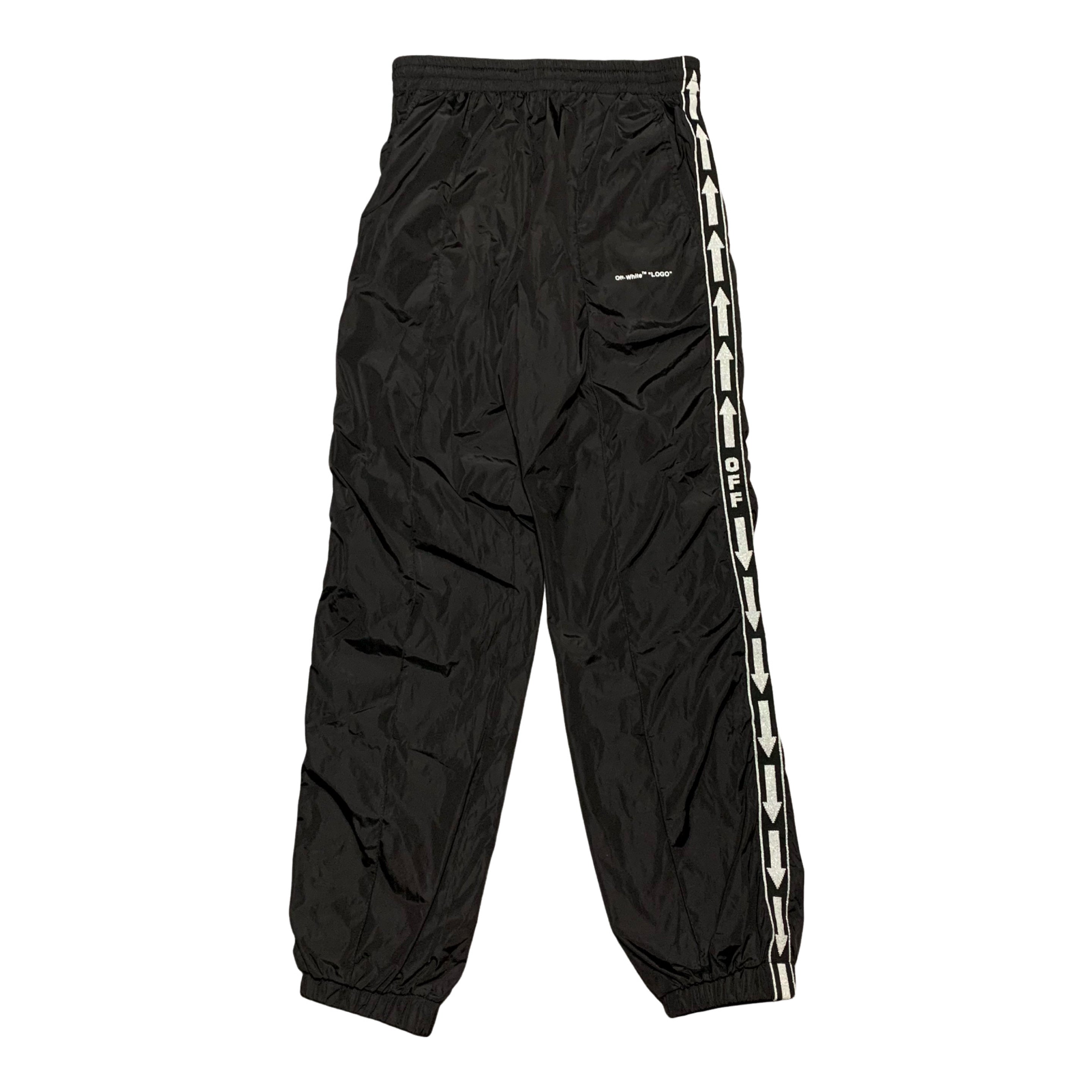 Off White Small Logo Black Track Pant Bottoms Tracksuit Pants Virgil Abloh