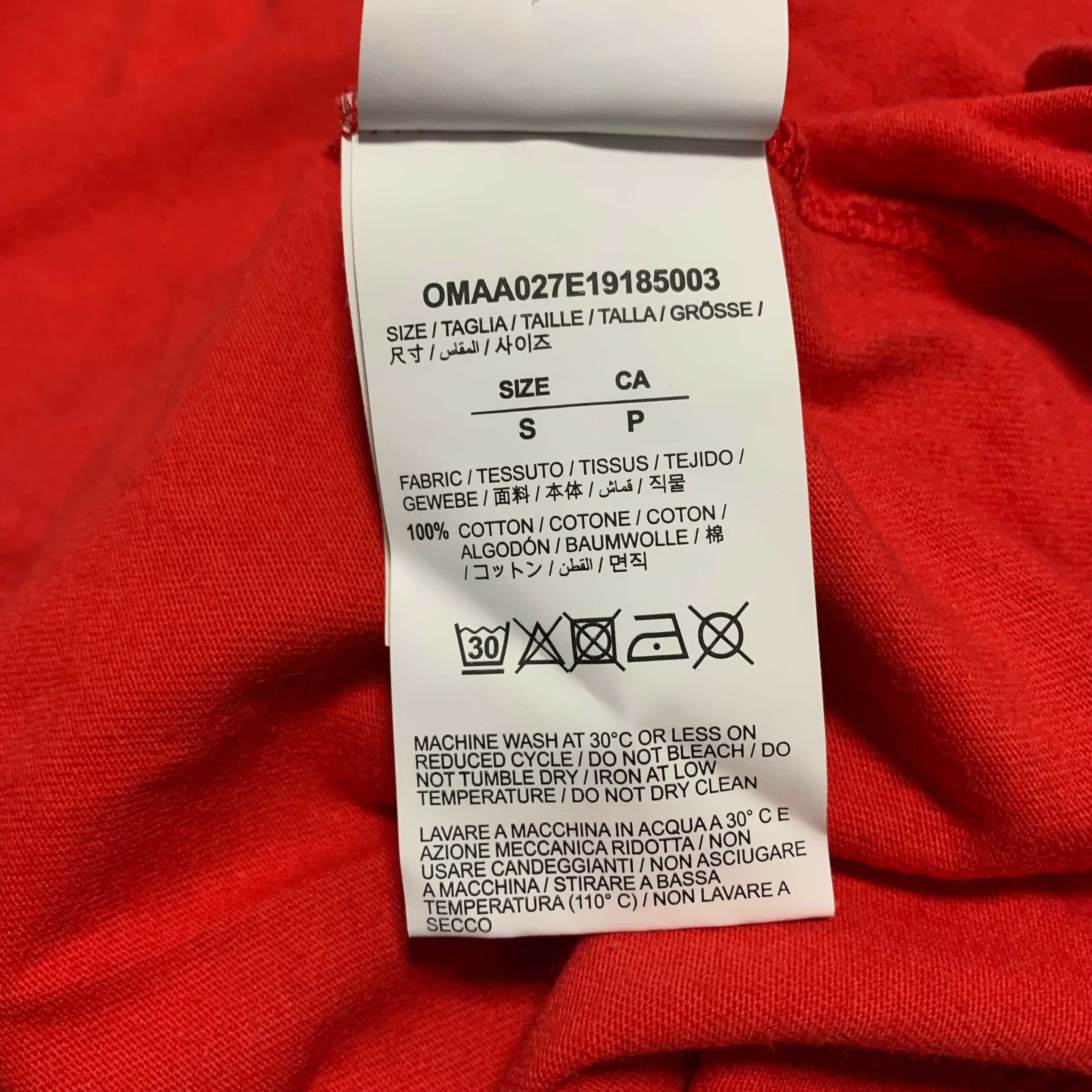Off White Small Arrows Red Tee Virgil Abloh