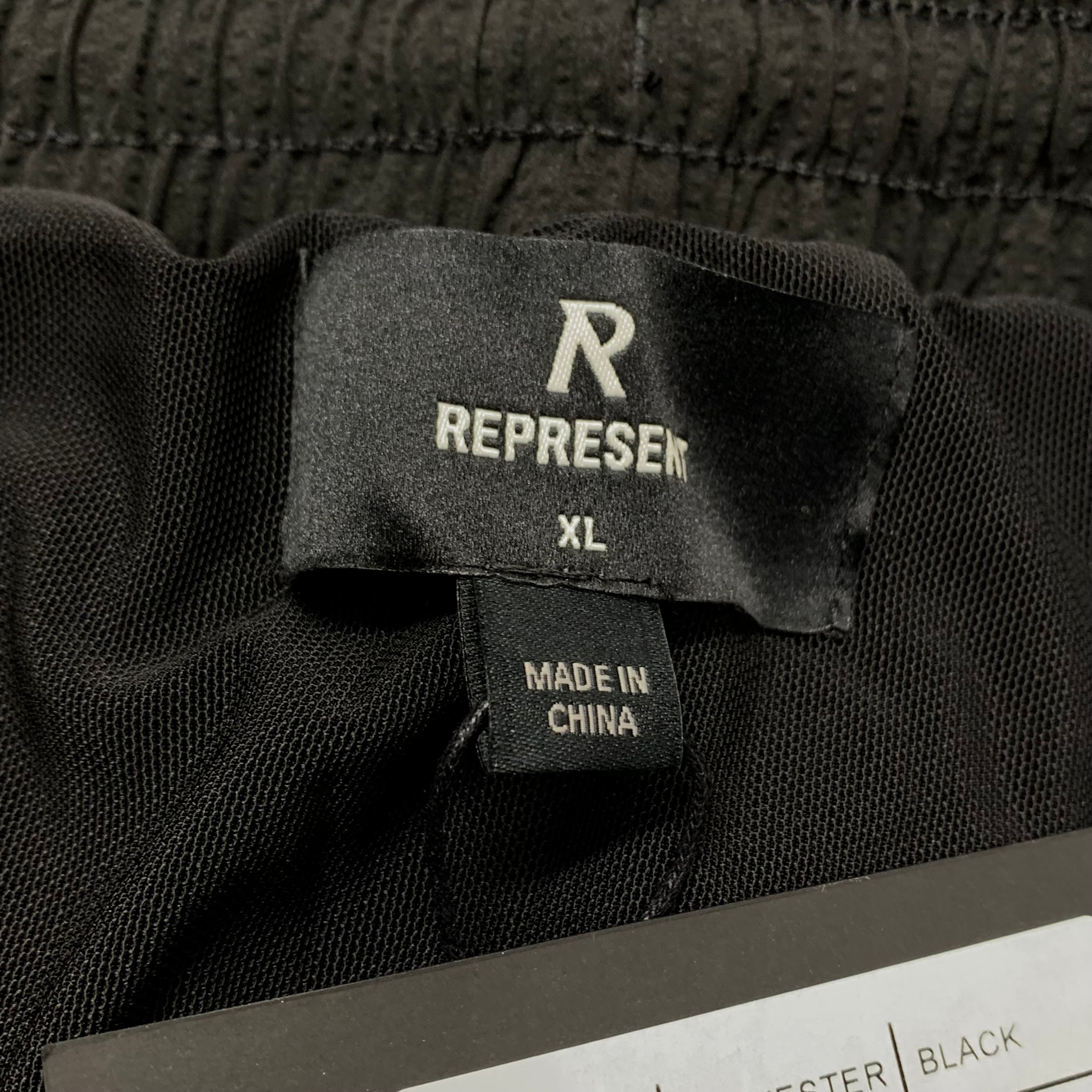 Represent XL Swim Shorts Seersucker Shark Black Swim Shorts