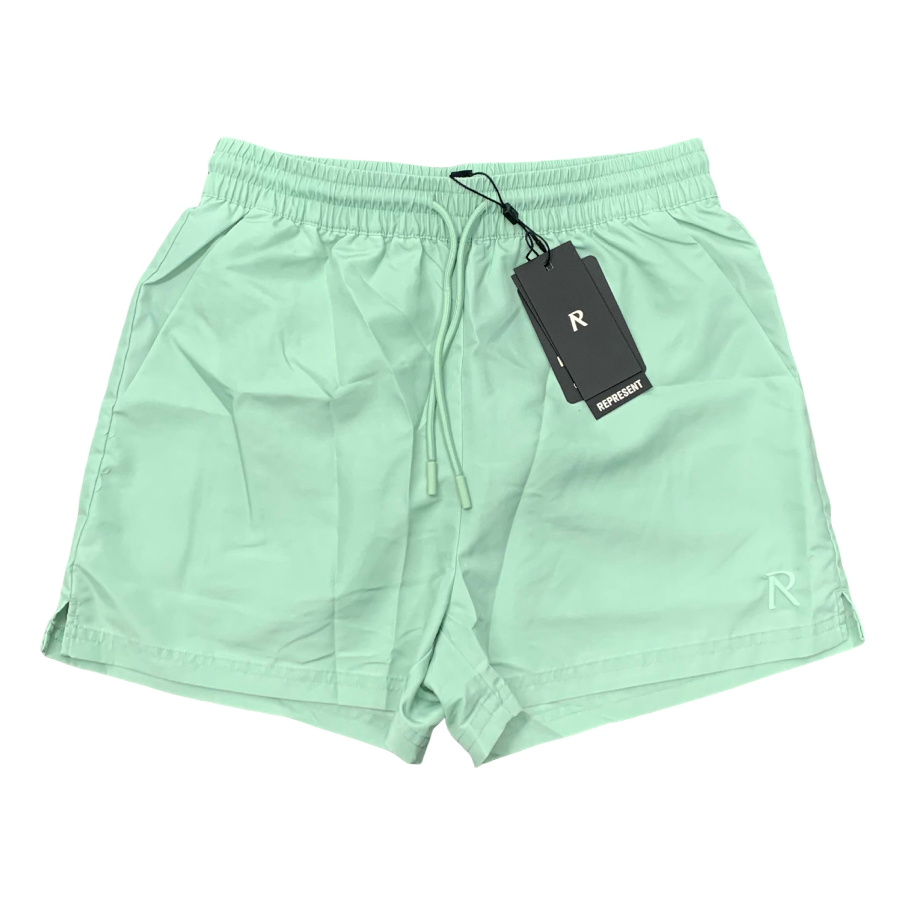 Represent XS Swim Shorts Metal Initial Washed Sage Mint Green