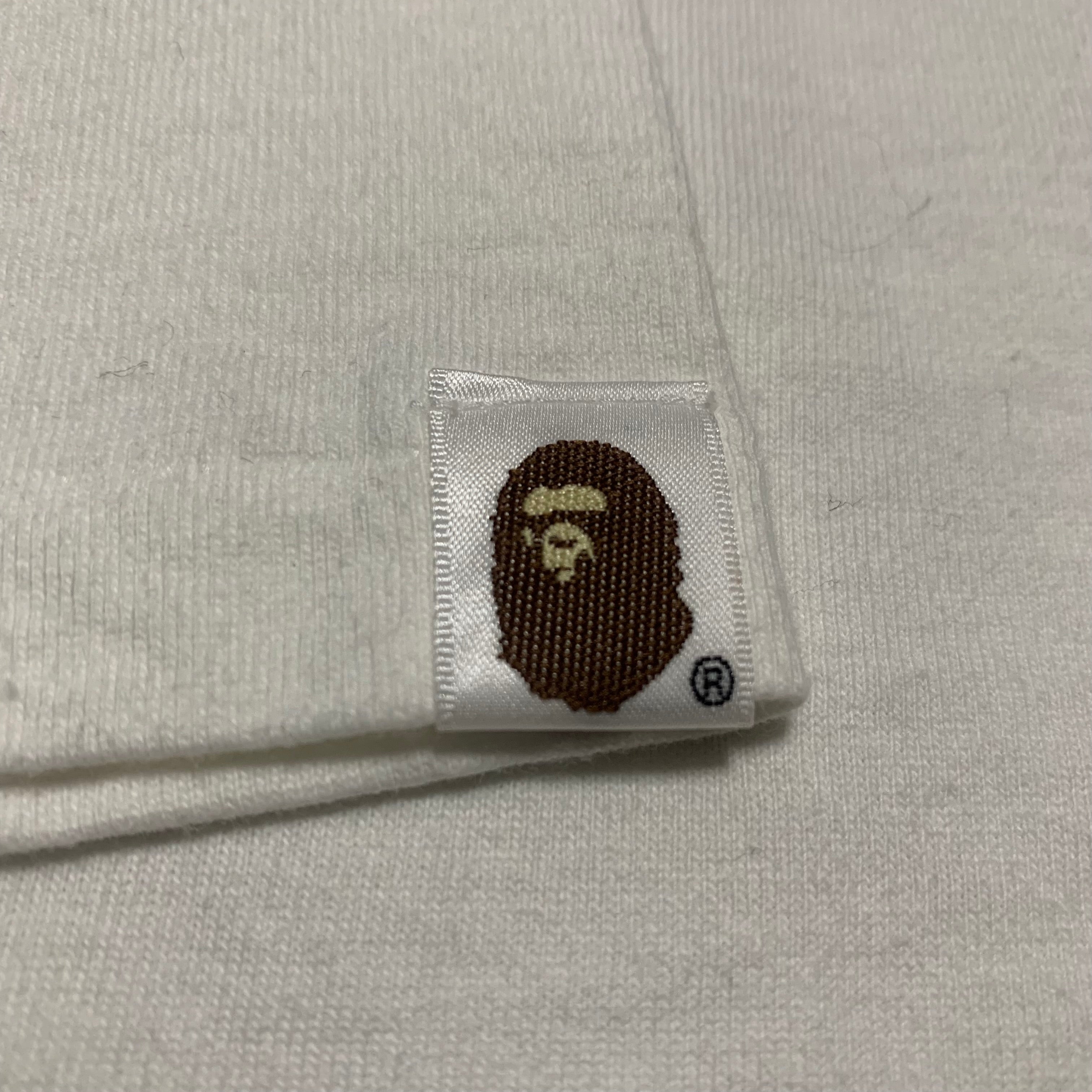 Bape Large 15th Anniversary Green ABC Camo White Tee