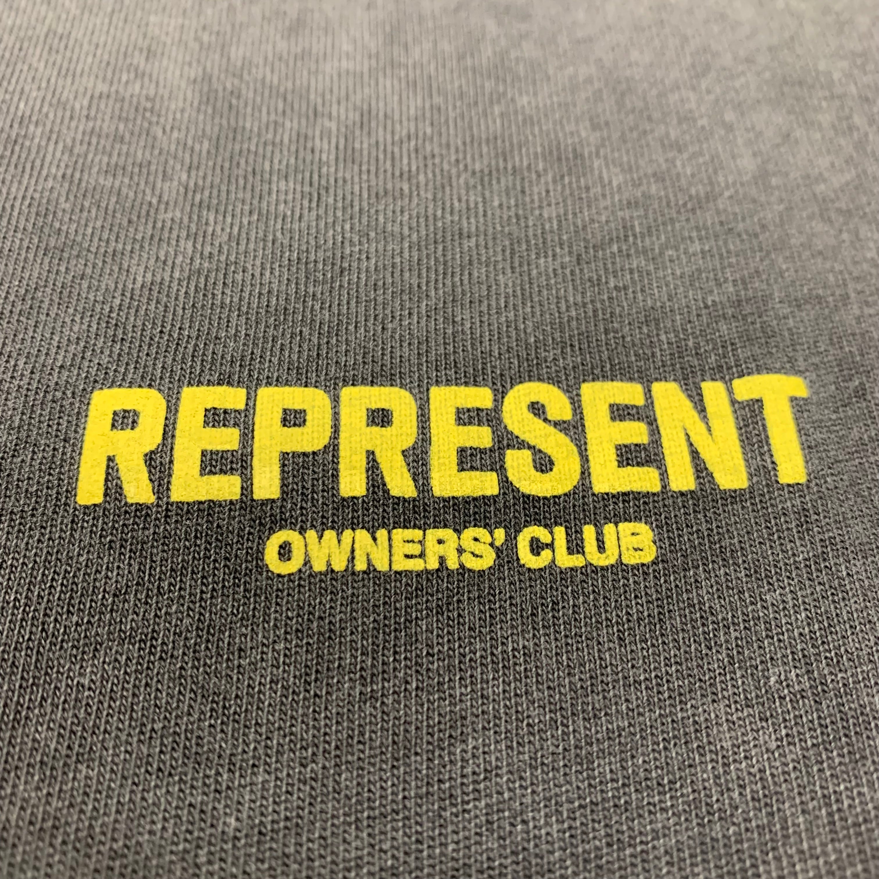 Represent XXL Tee Owners Club Yellow Vintage Grey T-Shirt