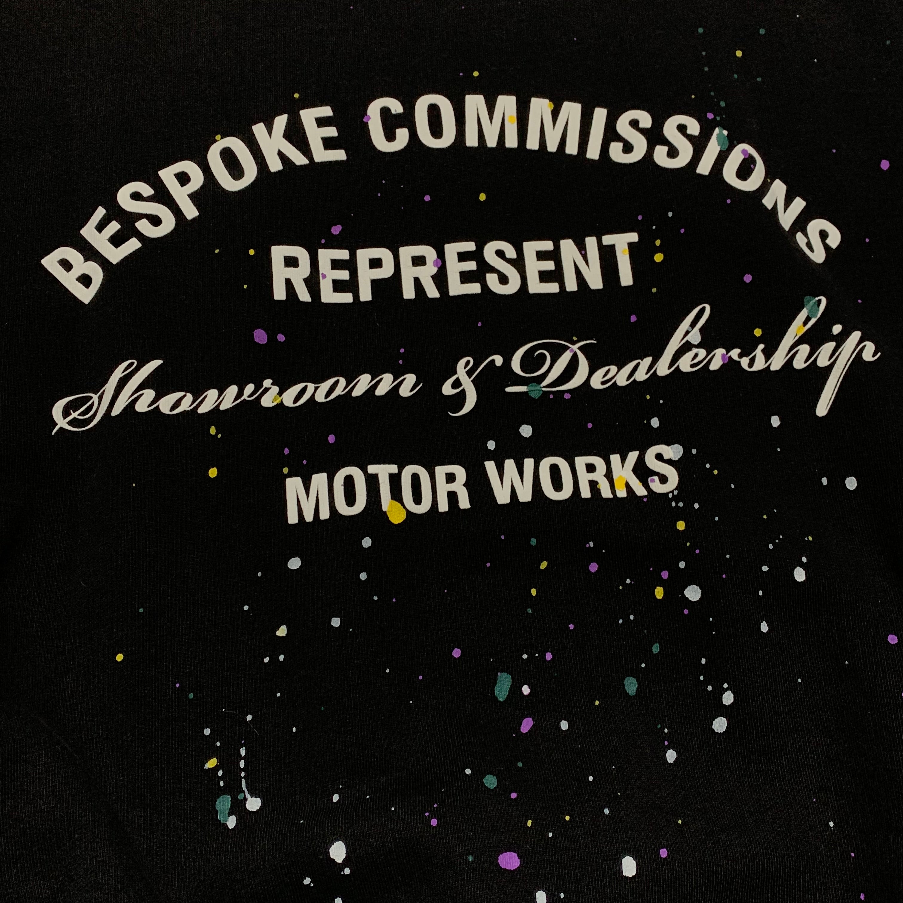 Represent Medium Bespoke Commissions Jet Black Sweater Sweatshirt Paint Splatter