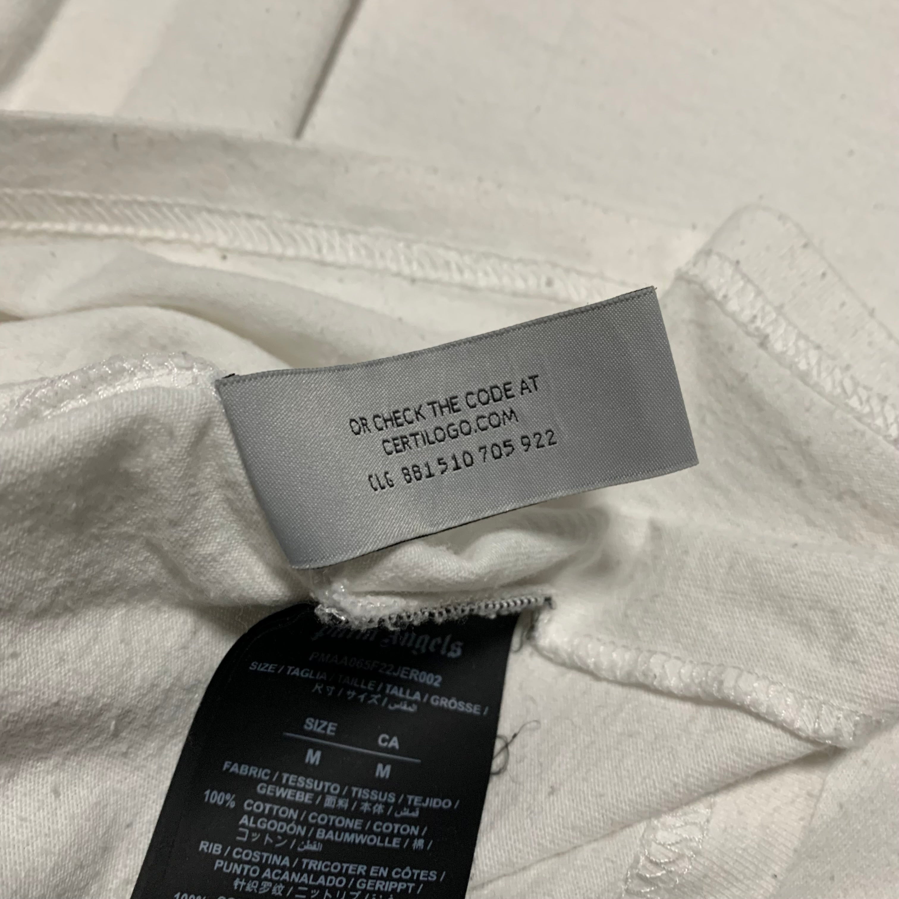 Palm Angels Medium Logo Graphic White Tee