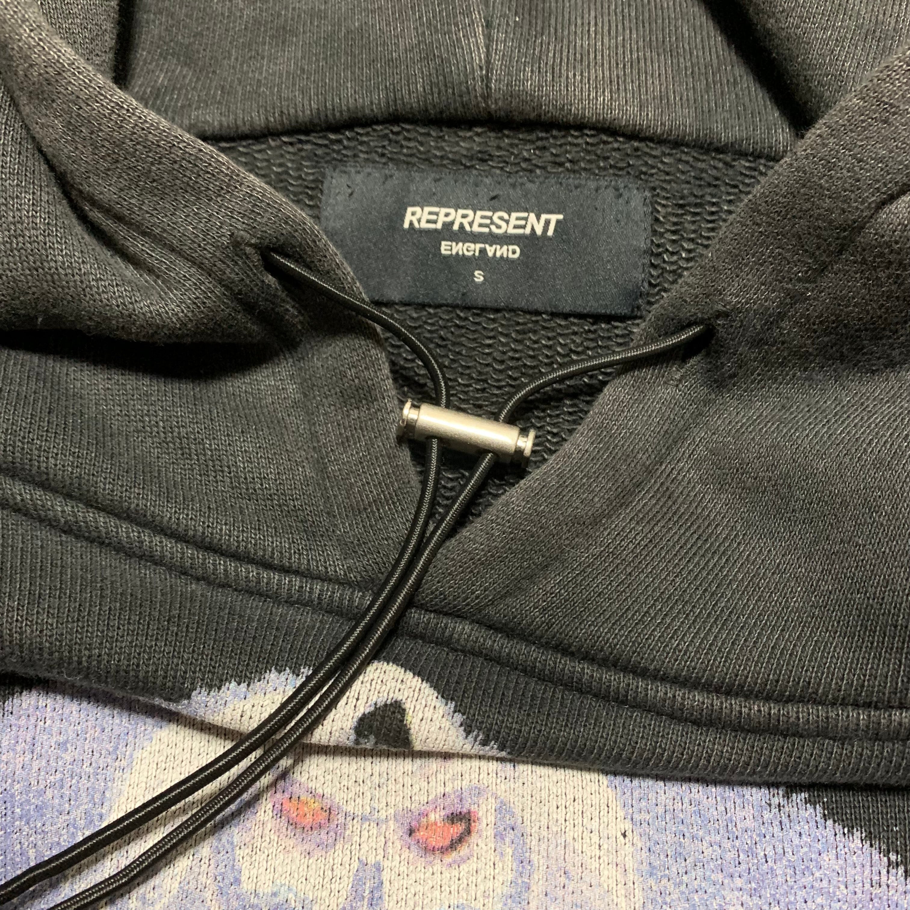Represent Small Spirit Reaper Vintage Black Hoodie