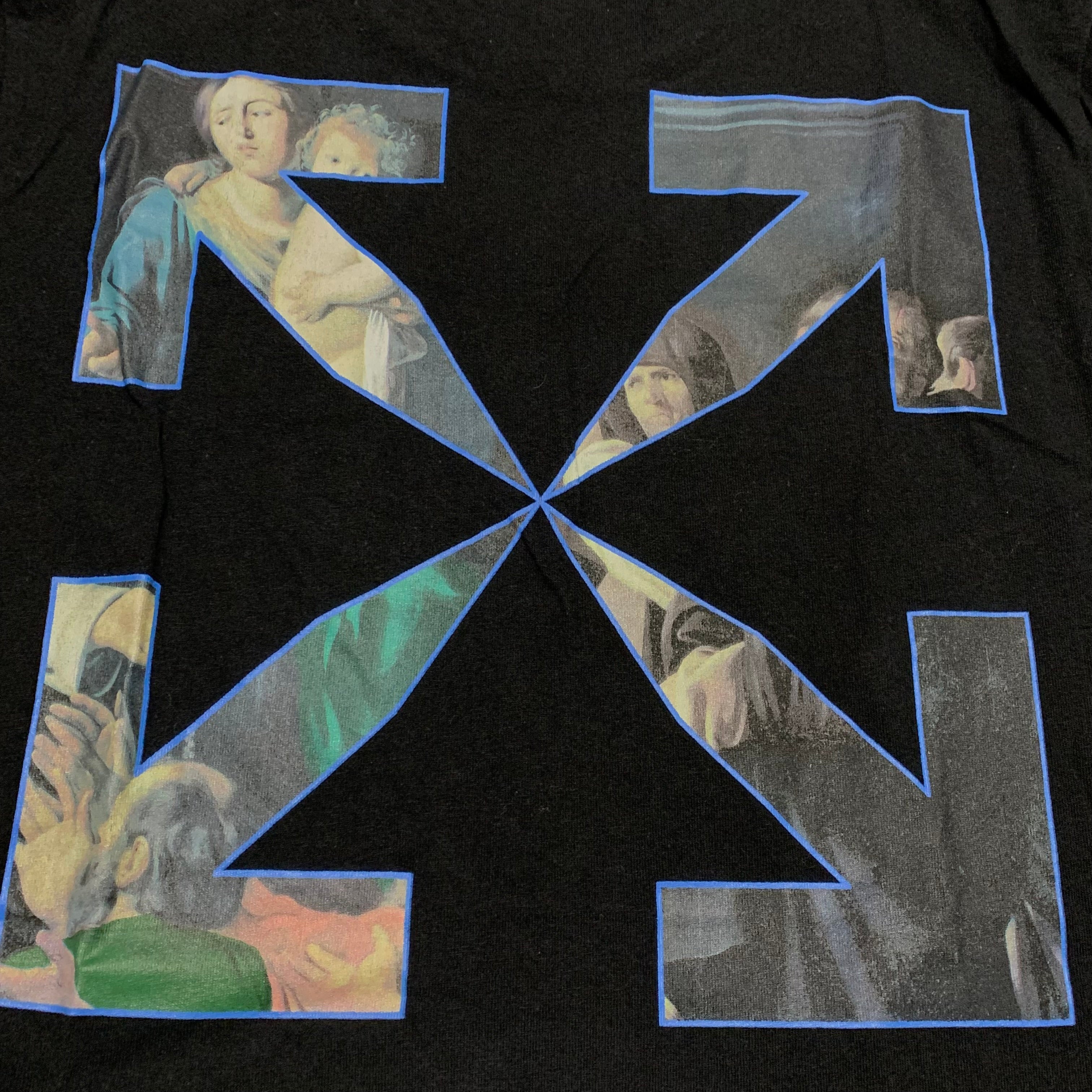 Off White Small Tee Caravaggio Arrows Black T-Shirt Virgil Abloh
