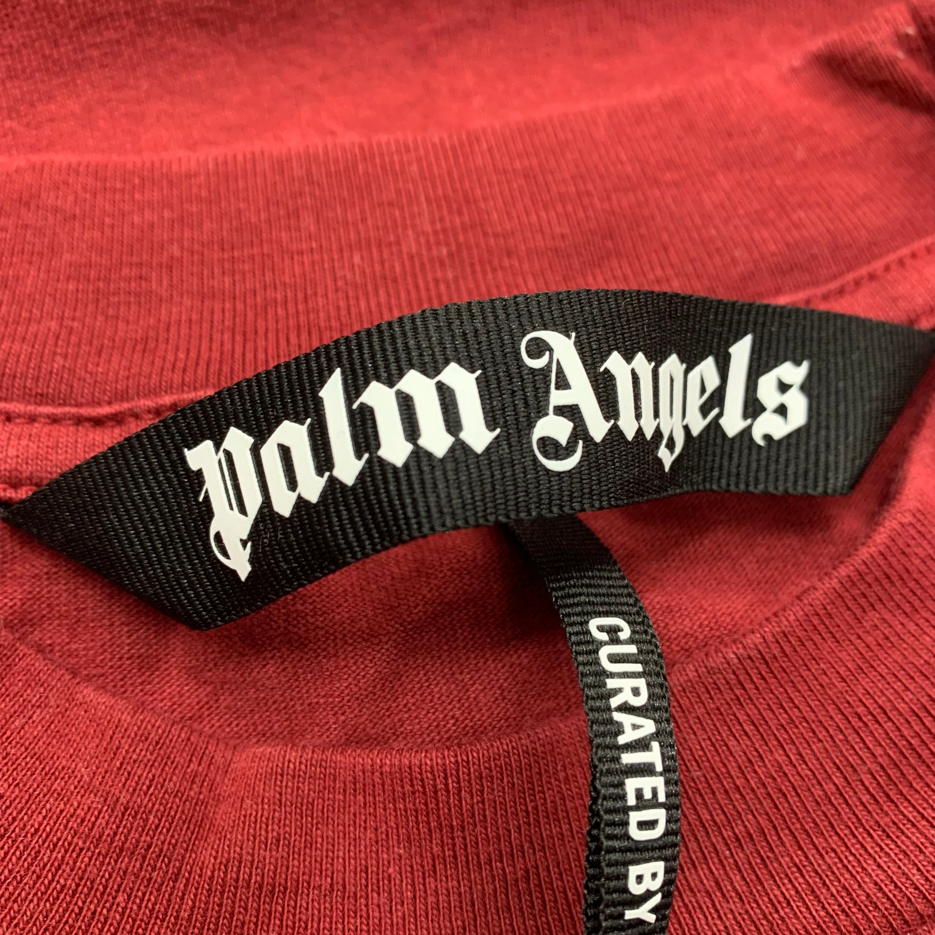 Palm Angels Small Tee Bear Classic Burgundy T-Shirt End Clothing Limited Edition