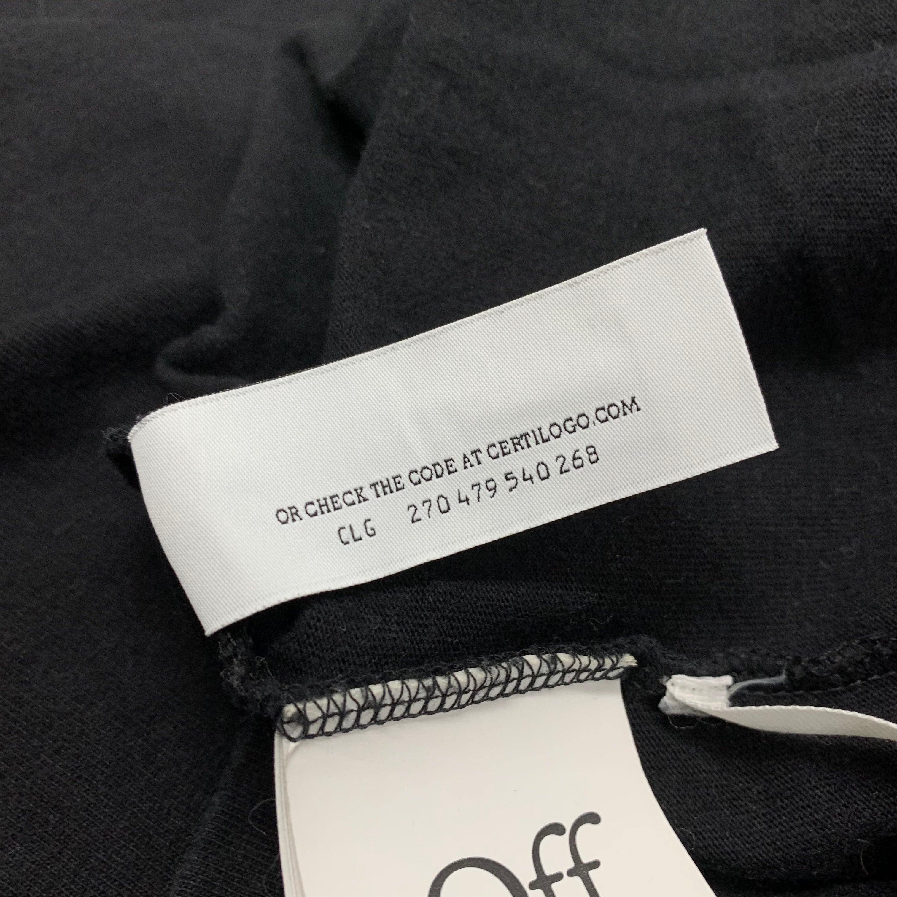 Off White Medium Tee Lighting Arrows Black T-Shirt Virgil Abloh