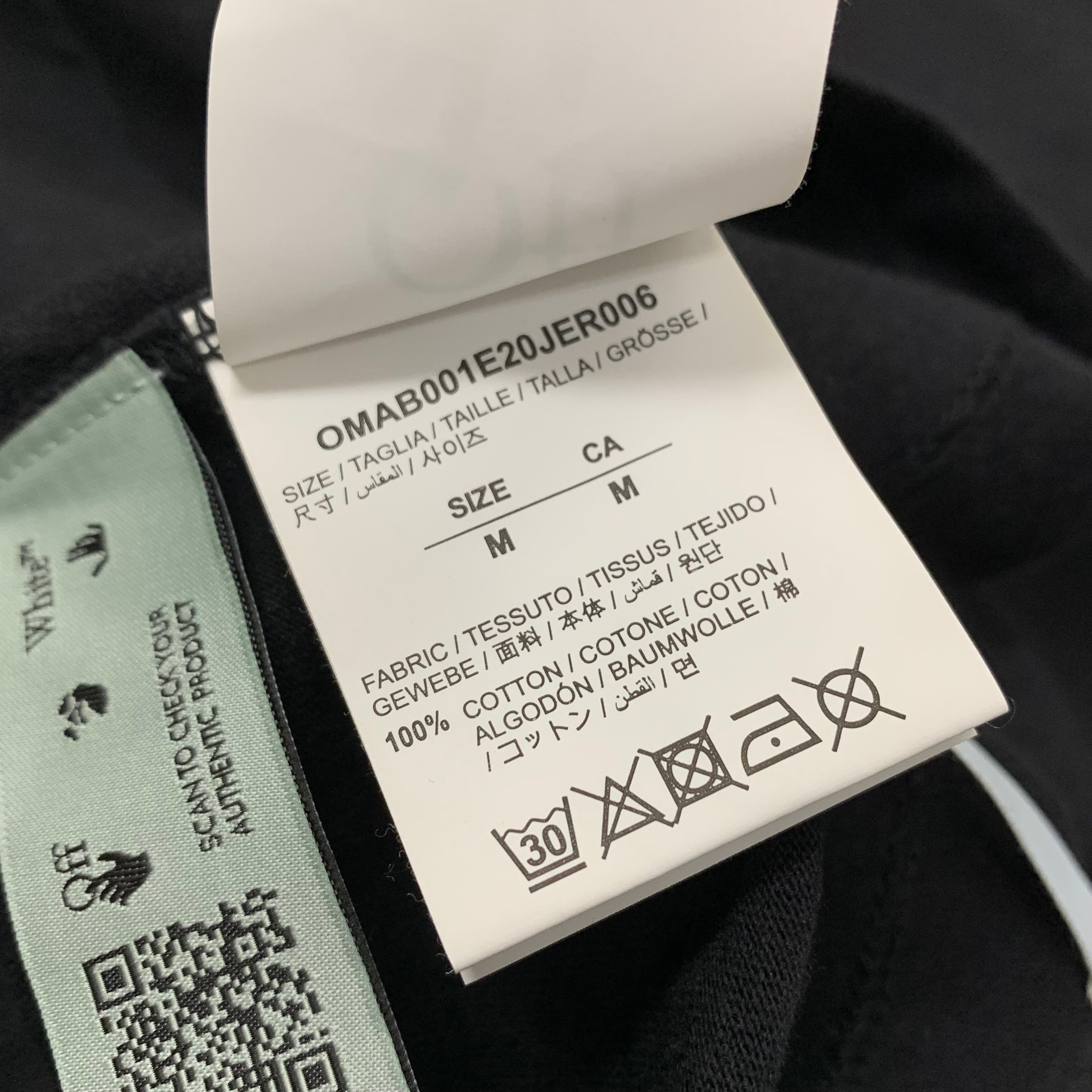 Off White Small Long Sleeve Caravaggio Arrows Black T-Shirt Virgil Abloh