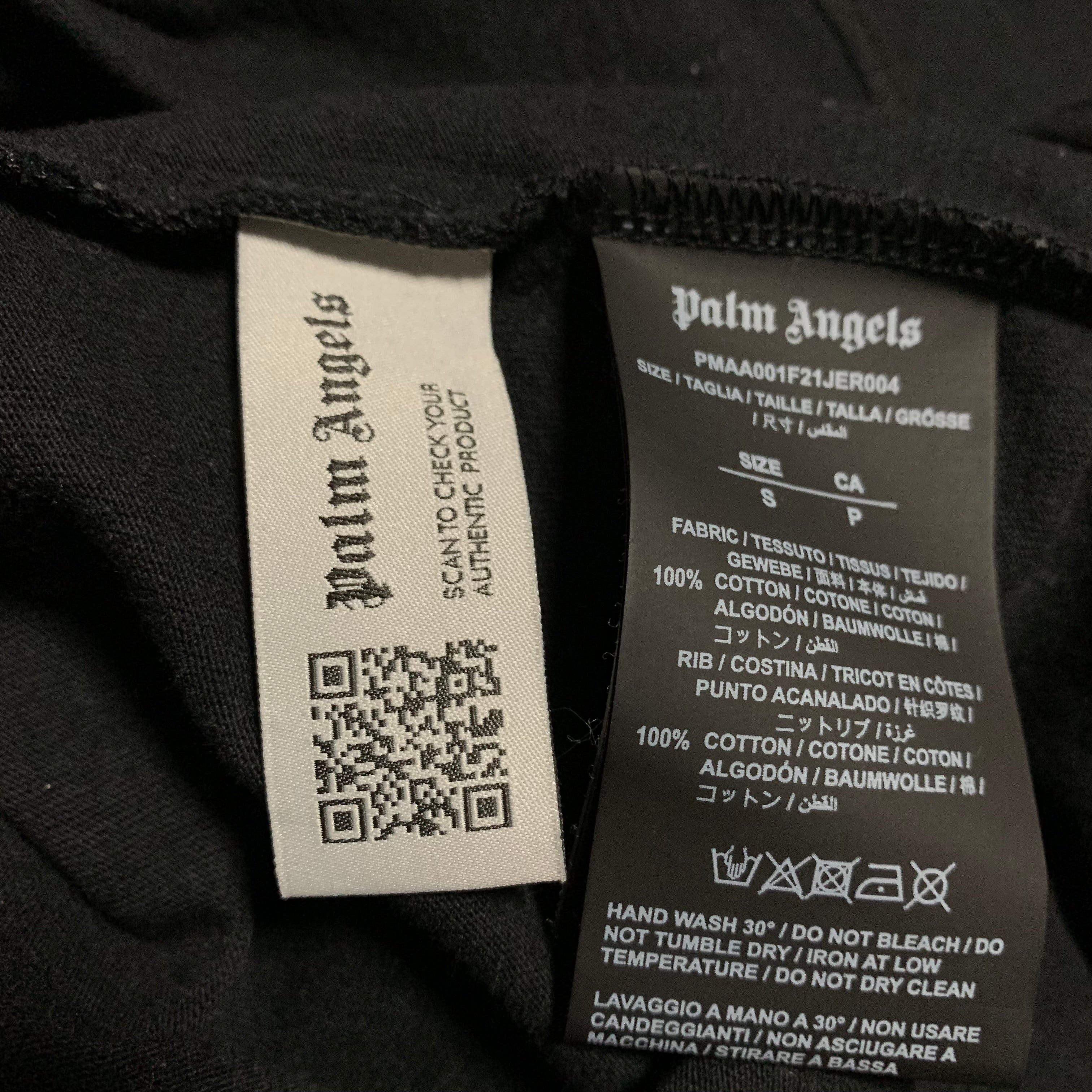 Palm Angels Small Dubai Sprayed Heart Black Tee