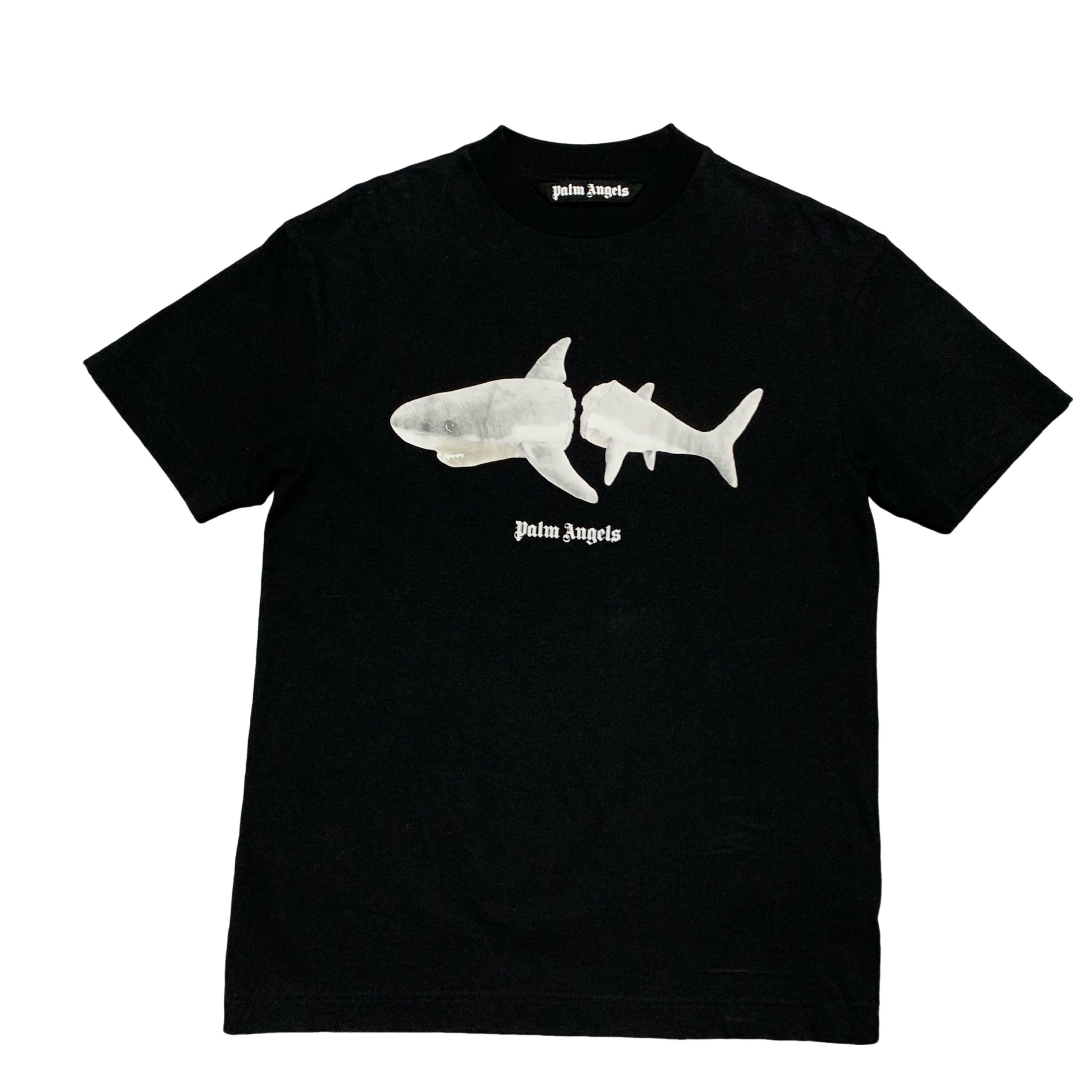 Palm Angels XS Shark Graphic Black Tee