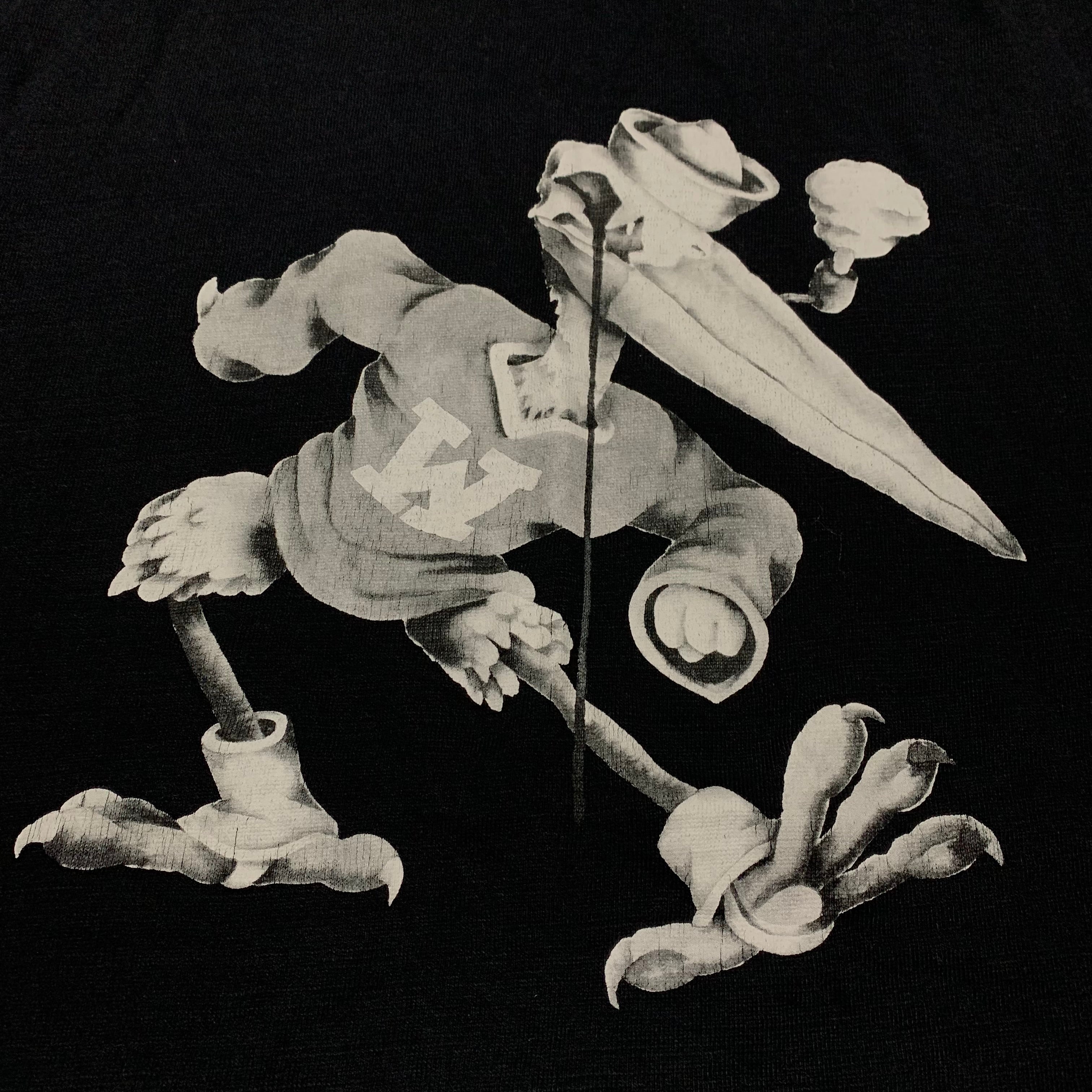 Off White Small Othello's Stork Black Tee Cut Off Virgil Abloh