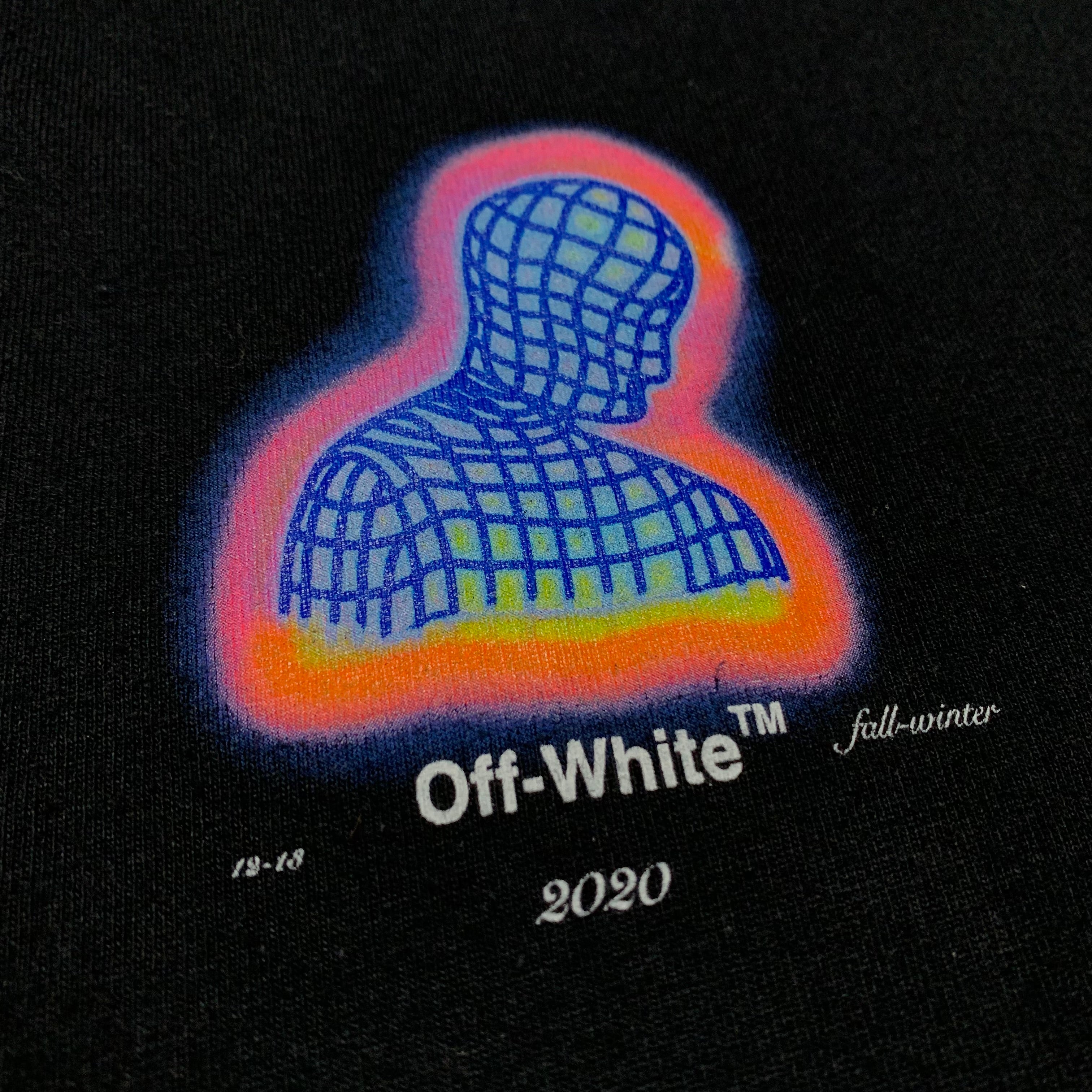 Off White XL Thermo Man Black Tee Virgil Abloh