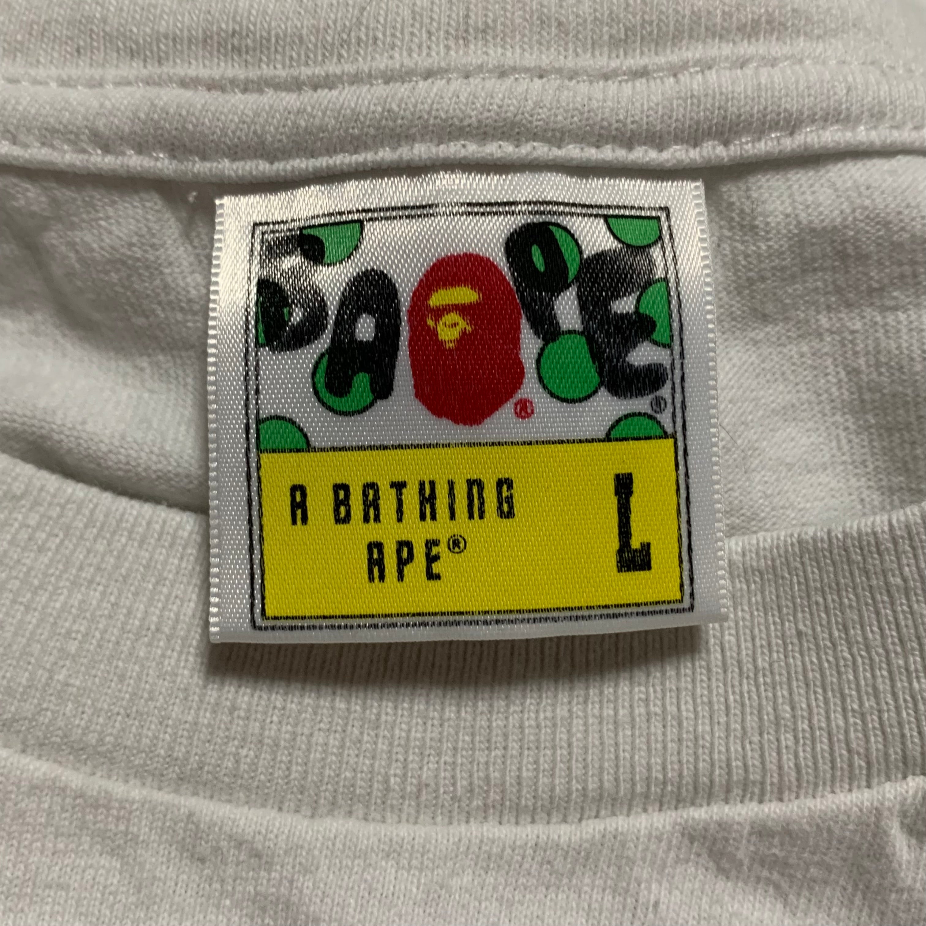 Bape Large Baby Milo Ping Pong White Tee A Bathing Ape