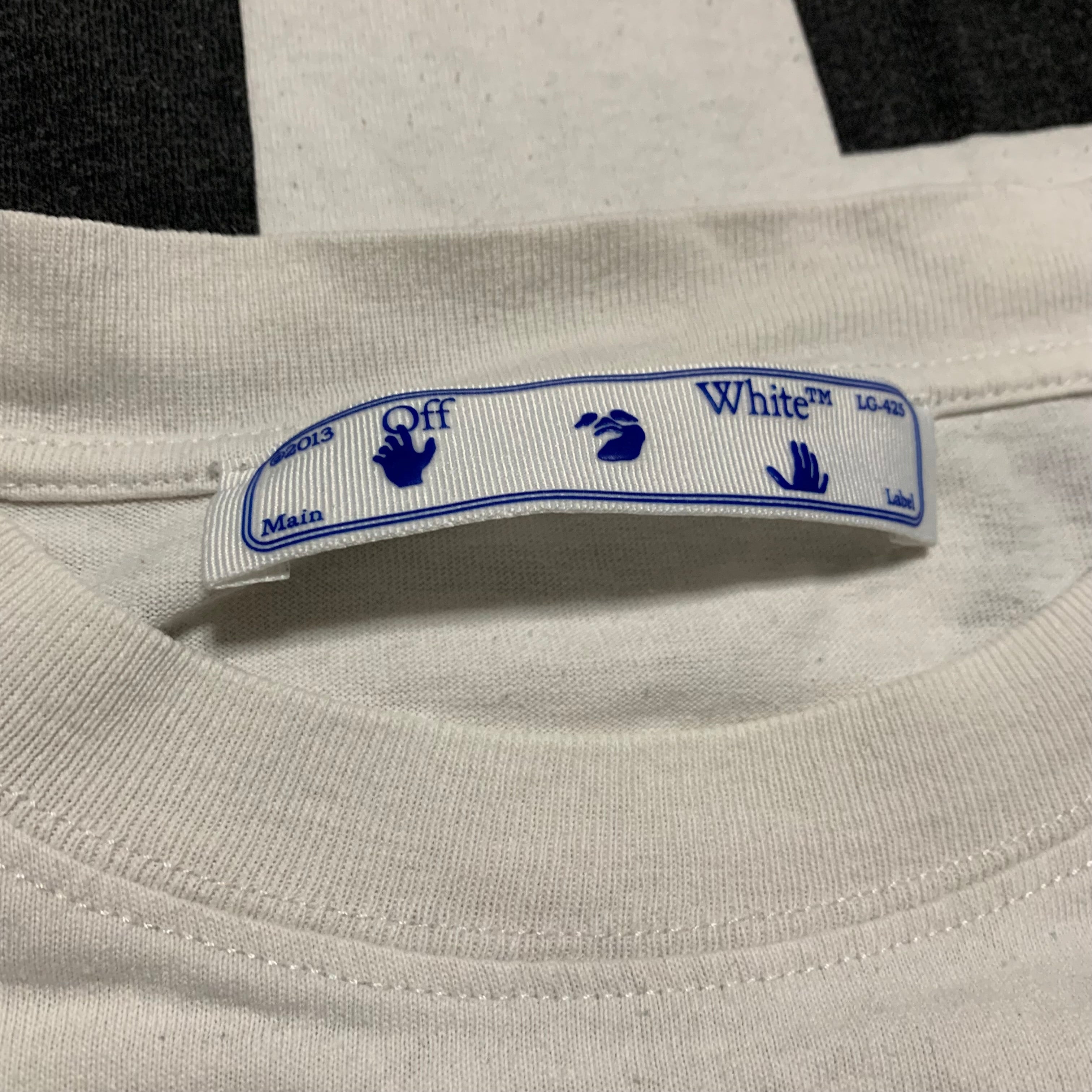 Off White Small Mona Lisa Arrows White Tee Virgil Abloh