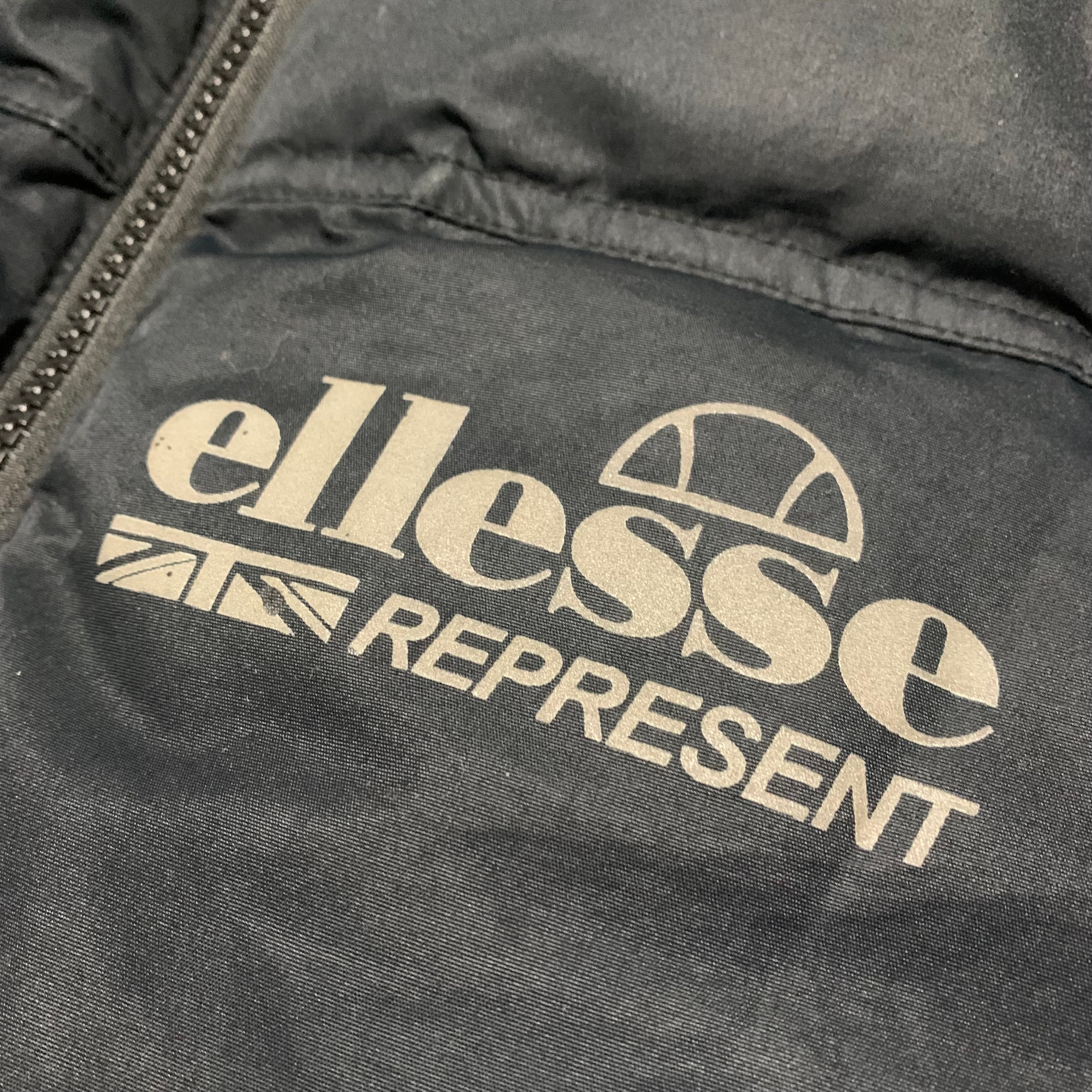 Represent Large Ellesse Gilet Puffer Vest Jacket Black Reflective (Unreleased Sample 1/1)