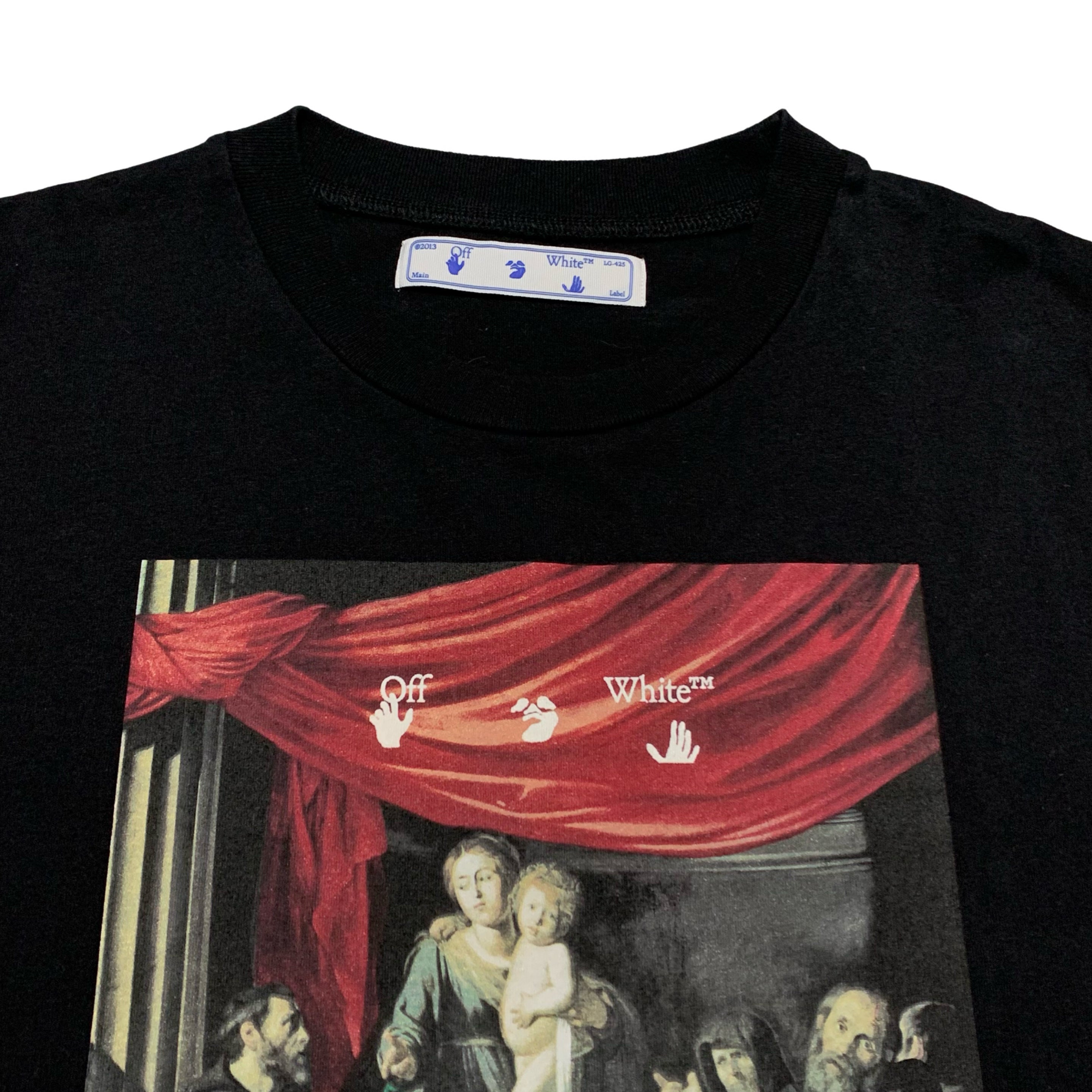 Off White Large Caravaggio Arrows Black Tee Virgil Abloh