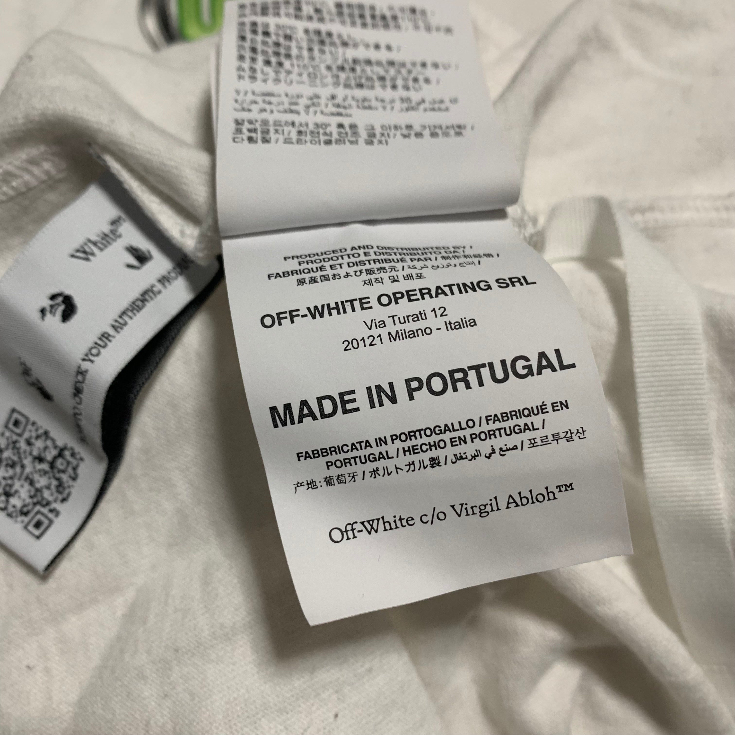 Off White XS Weed Graphic White Tee Virgil Abloh