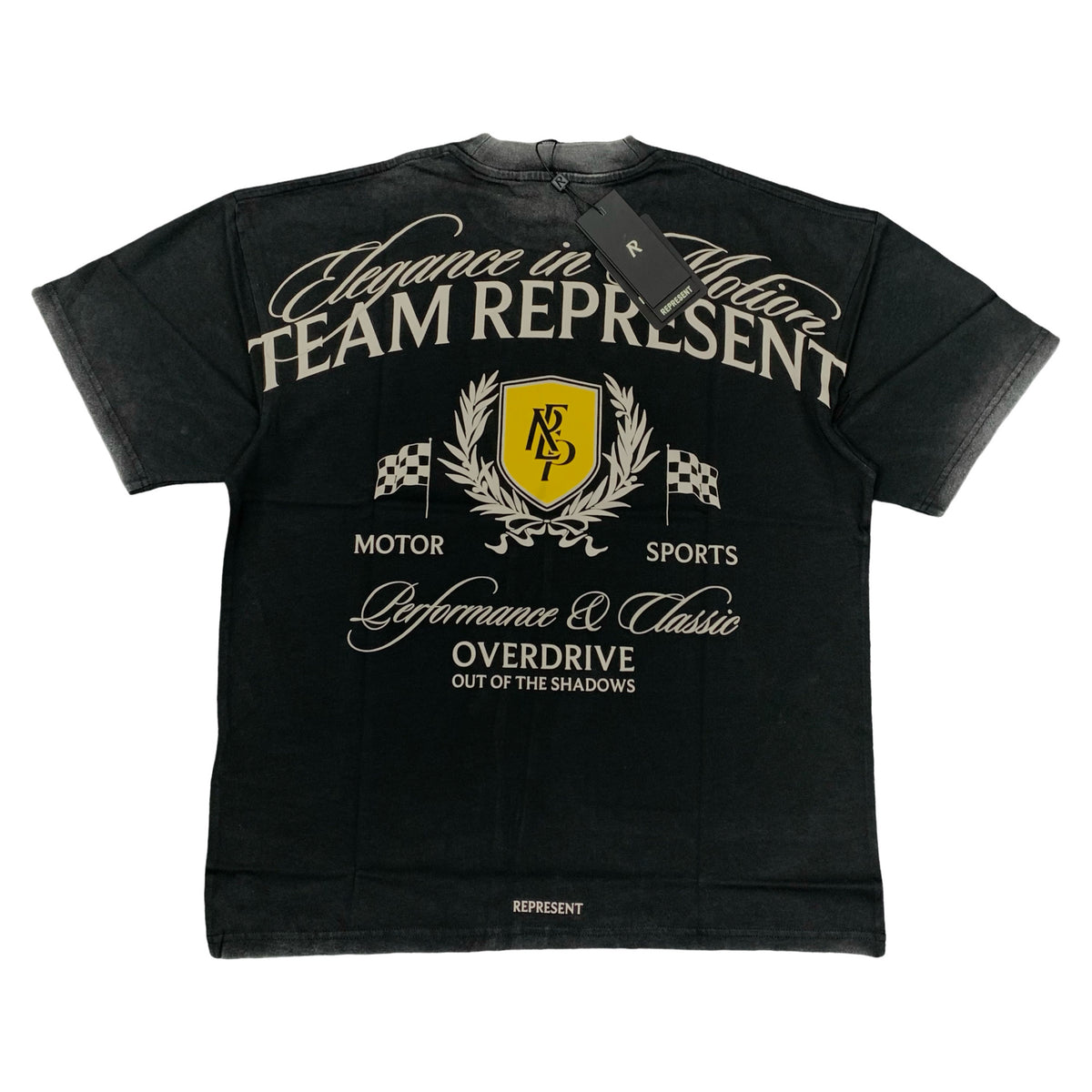 Represent XS Tee Crest Vintage Black T-Shirt