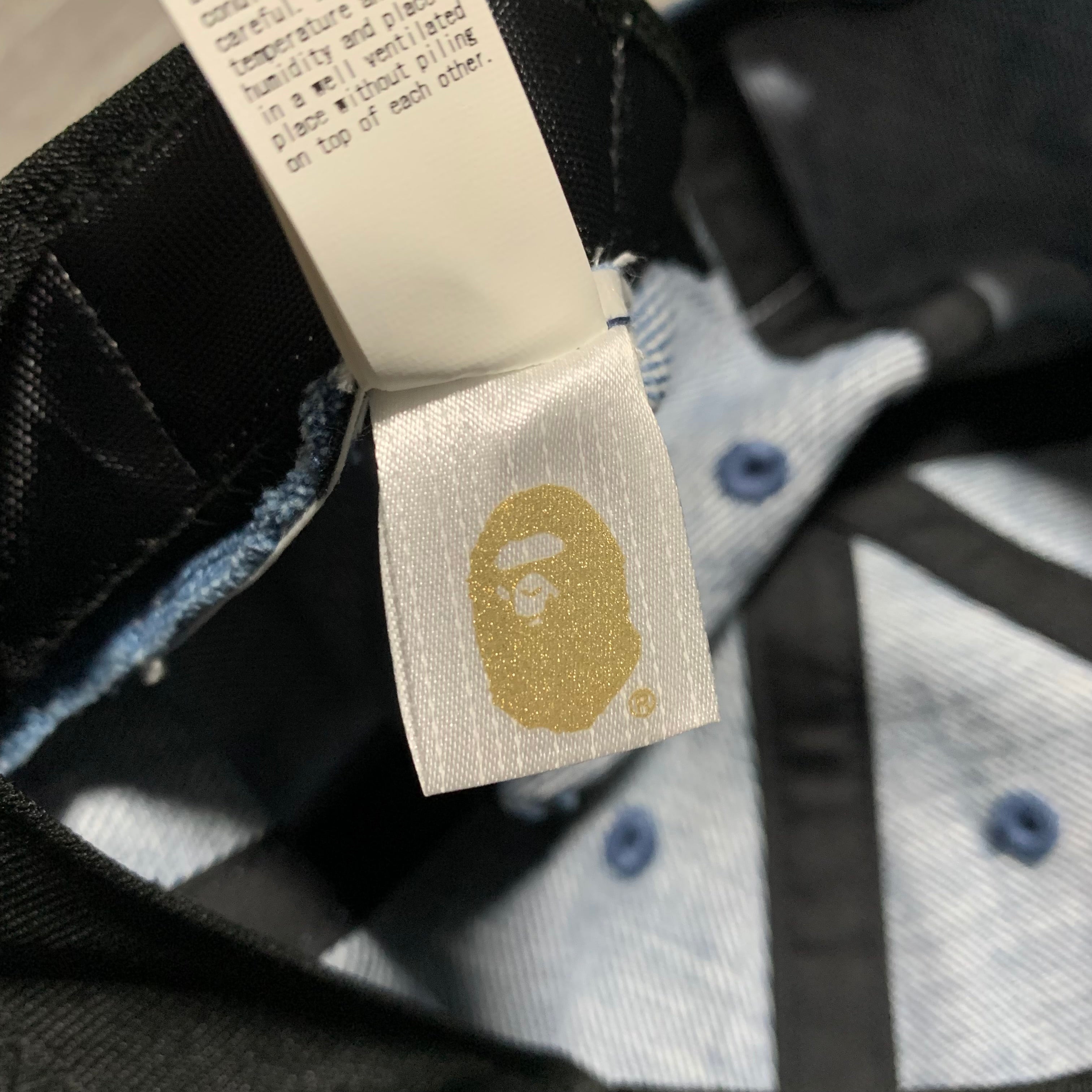 Bape Cap Shark Denim Panel Cap Light Indigo Blue 2019