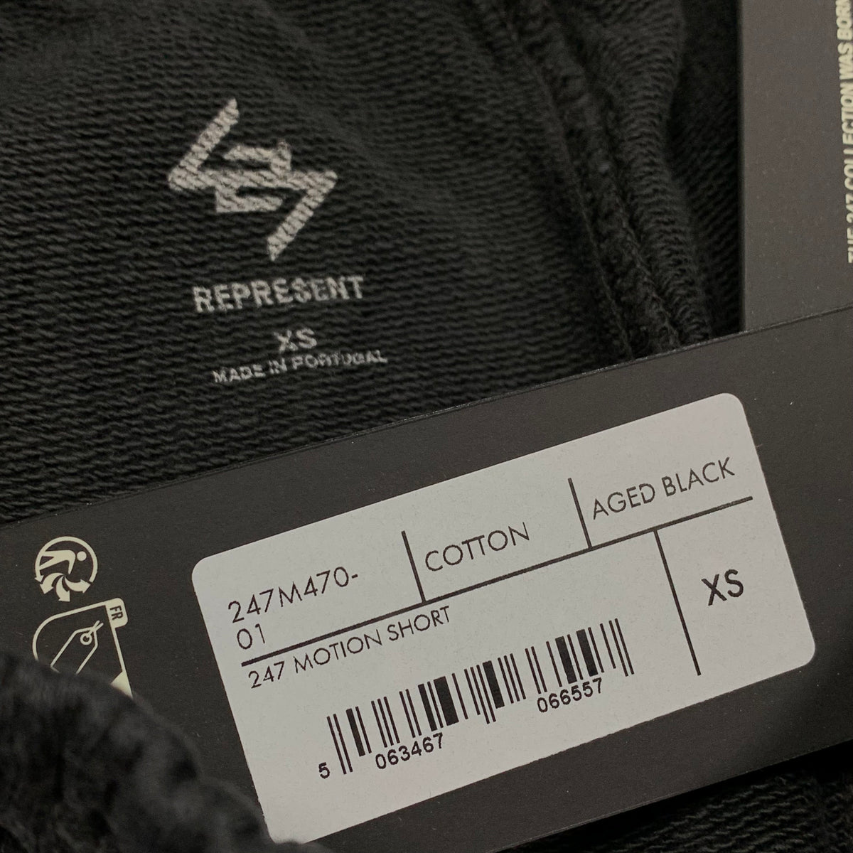 Represent XS Shorts 247 Motion Aged Black Bottoms